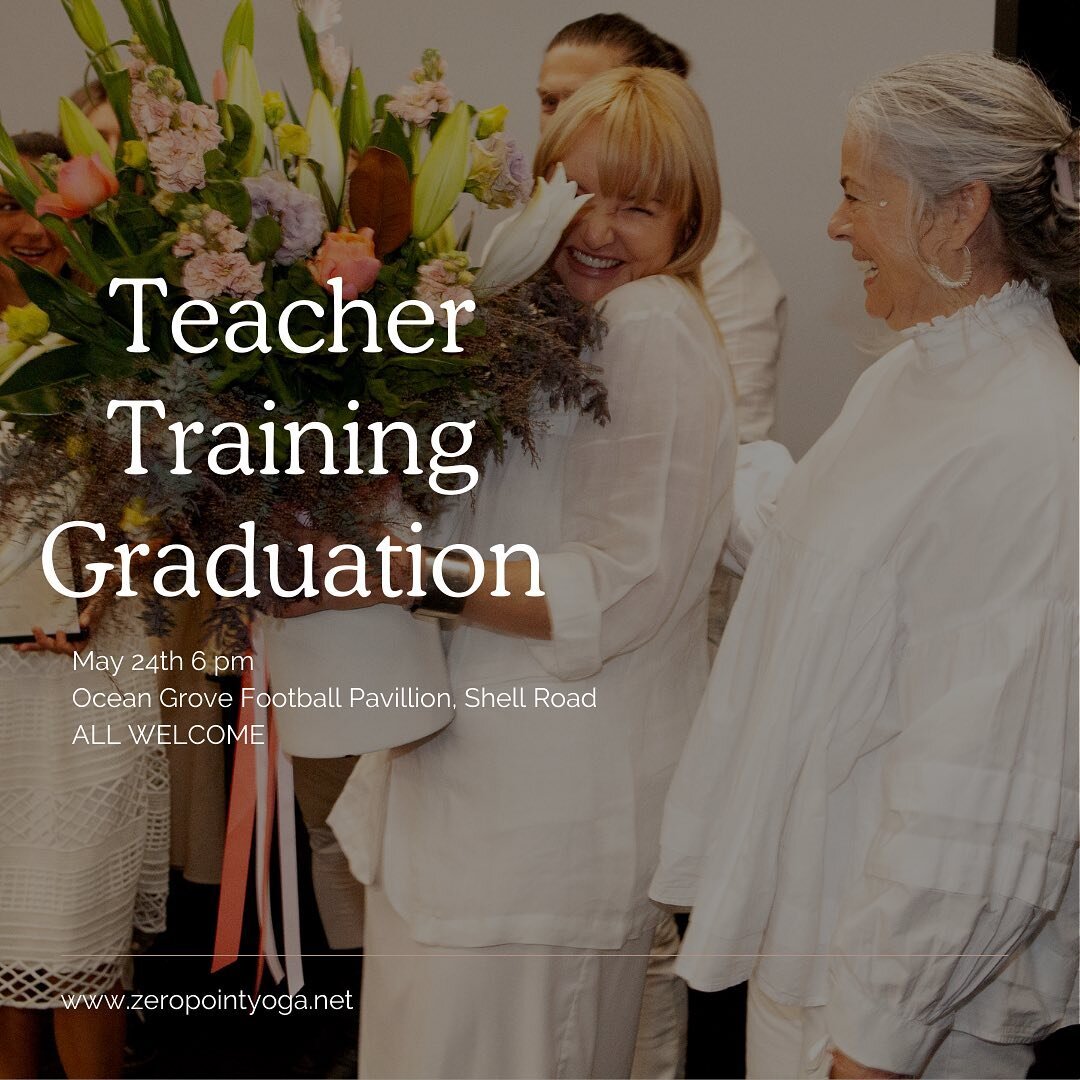 ✨YOU&rsquo;RE INVITED ✨

Join us next Wednesday, May 24th at 6 pm to celebrate the journey of this years teacher trainees. 

The graduation ceremony is a joyful celebration that&rsquo;s open to all, children, partners, friends and families welcome. 
