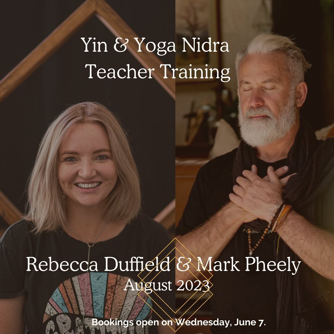 Yin &amp; Yoga Nidra Training.

A very special meeting of hearts and minds, with Bec and Mark Pheely joining forces to deliver this training.

All the details, including a retreat in the Grampians and online access to all content, will be released ne