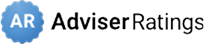 AdviserRatings logo featuring the letters 'AR' within a blue seal and the word 'AdviserRatings' in black text