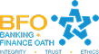 Logo of the Banking and Finance Oath (BFO) featuring the acronym 'BFO' in yellow and a blue interconnected star symbol representing integrity, trust, and ethics