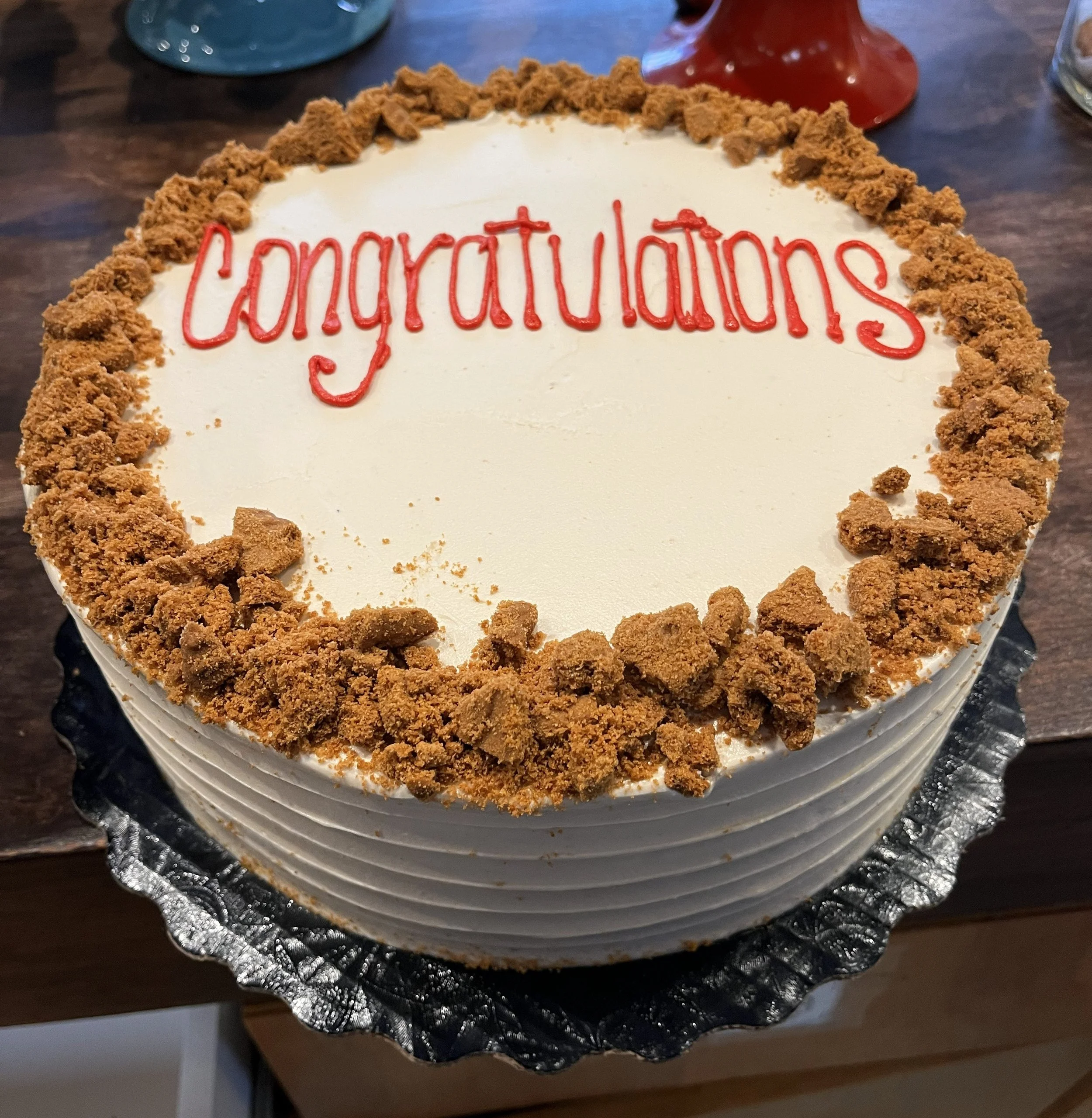 BISCOFF.
Biscoff Cake, Cream Cheese Icing, Crushed Biscoff