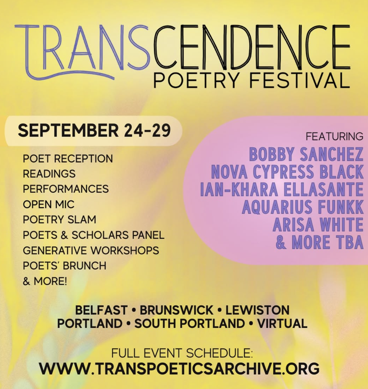 Transcendence Poetry Festival Closing Party