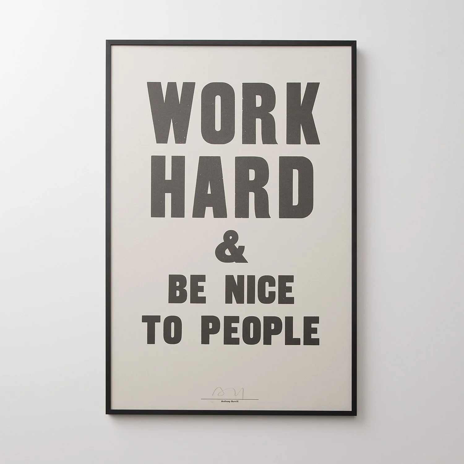 Work Hard Print by Anthony Burill