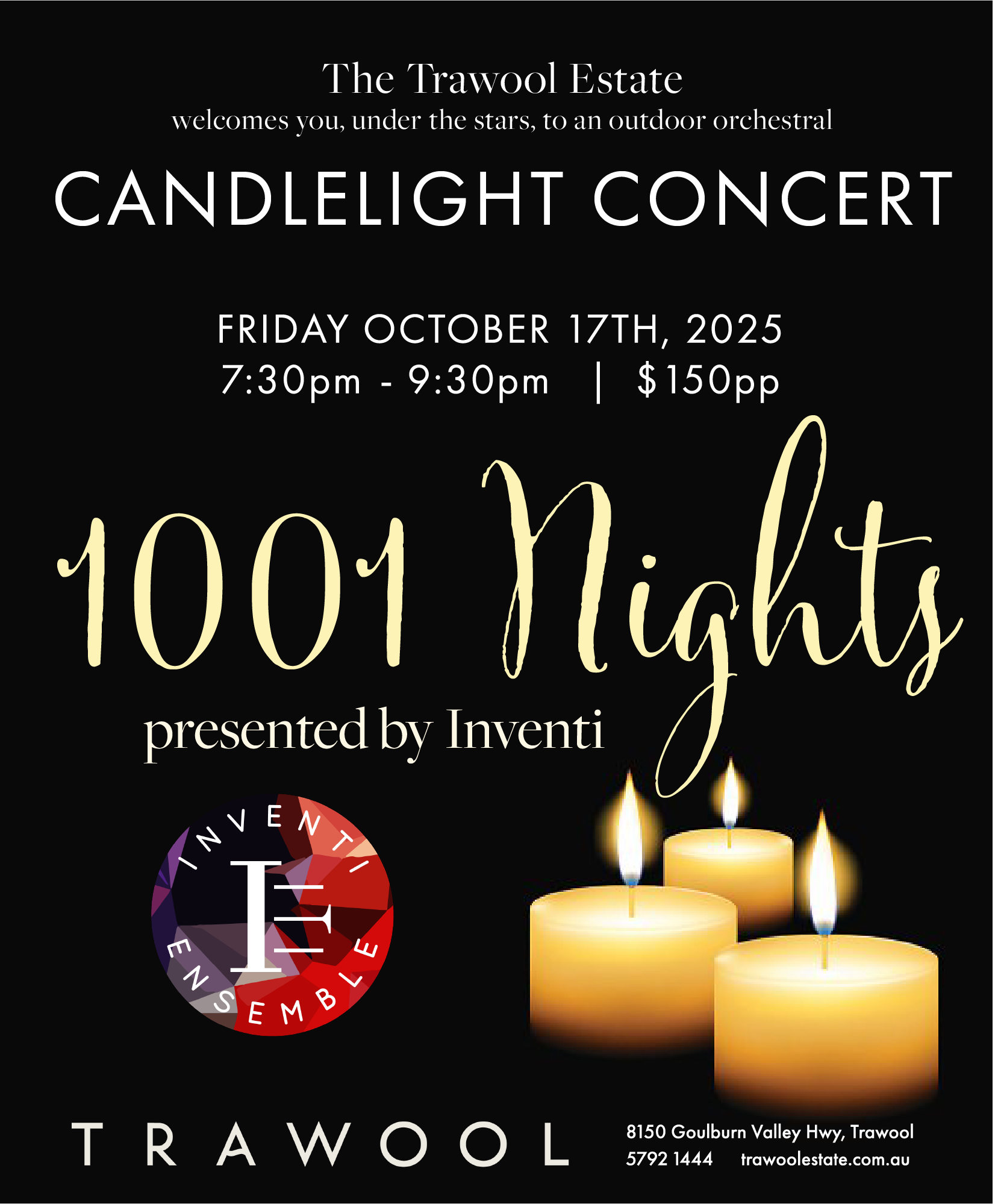 Candlelight Orchestral Concert at Trawool — The Trawool Estate