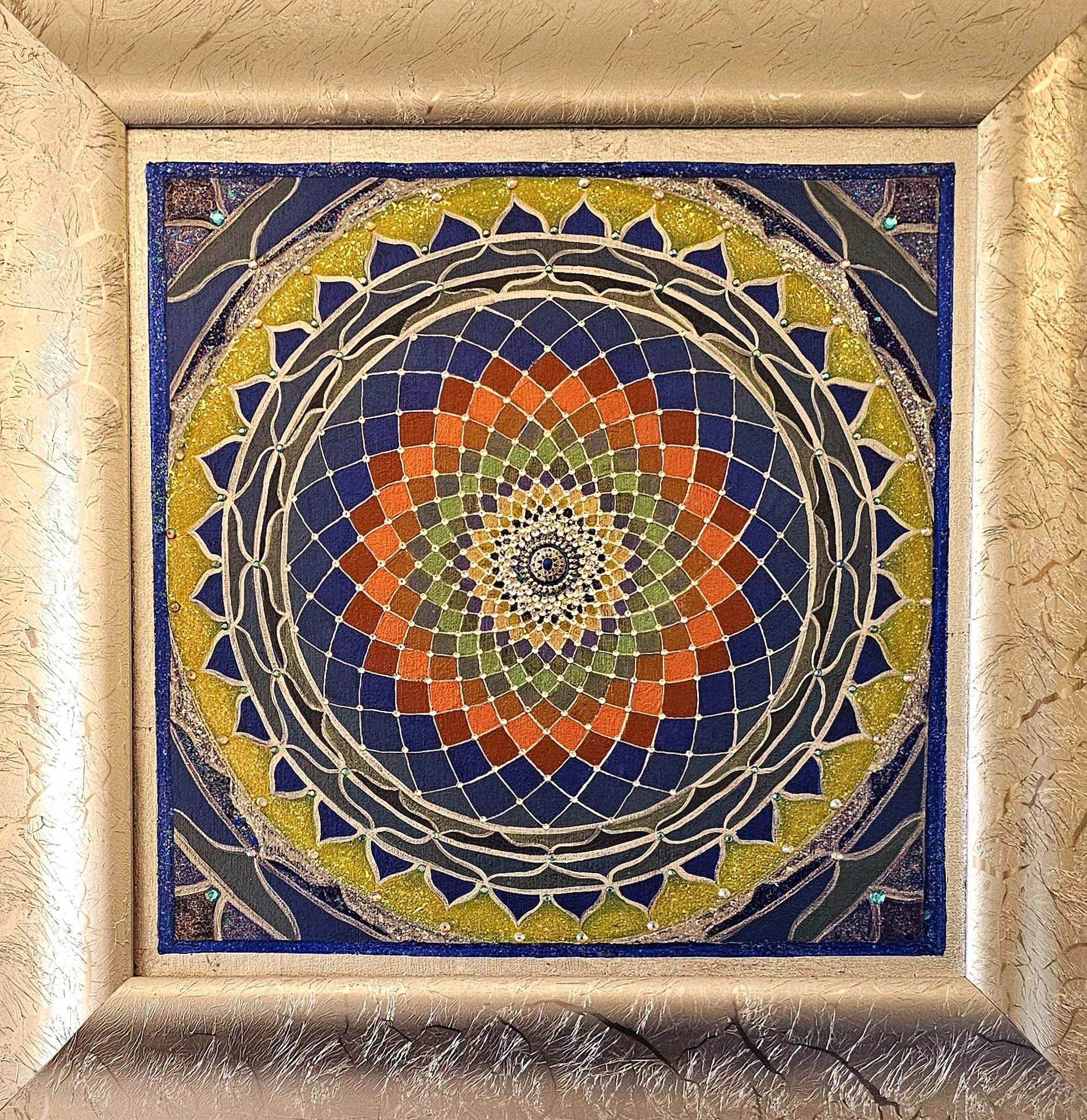 Peacock Mandala 24x24" $1899