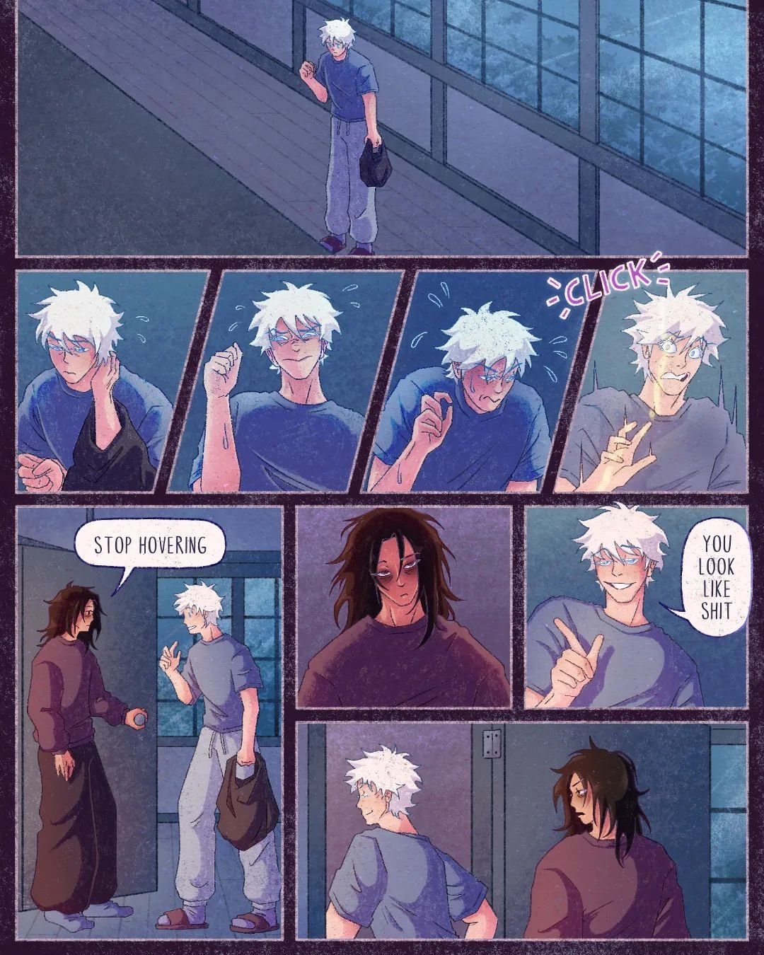 Even in a timeline where they have more emotional intelligence, i think they would still not fully talk. But barging in might do more for them both anyway
.
In my head, I always imagine the dorms are more of a studio apartment set up
.
I've been chip