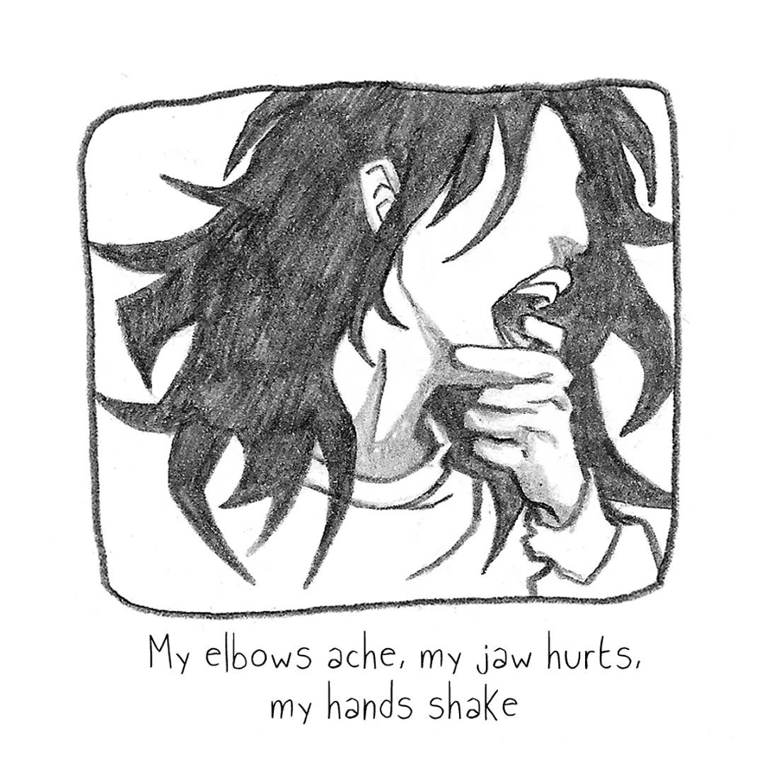 Love forcing words to be verbs
.
.
.
.
.
.
.
#sketchbook #illustration #artistsoninstagram #diarycomic #comicstrip #comic #4panelcomic #traditionalart #pencil #sequentialart #zine #mentalhealth #jointpain #teeth