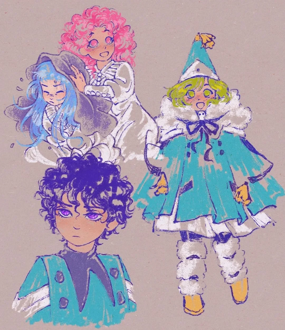 Ive been trying to get used to drawing everyone by using them as cool down doodles before bed
.
.
Coustas, you're next 
.
.
#witchhatatelier #qifrey #olruggio #cocowitchhatatelier #orufrey