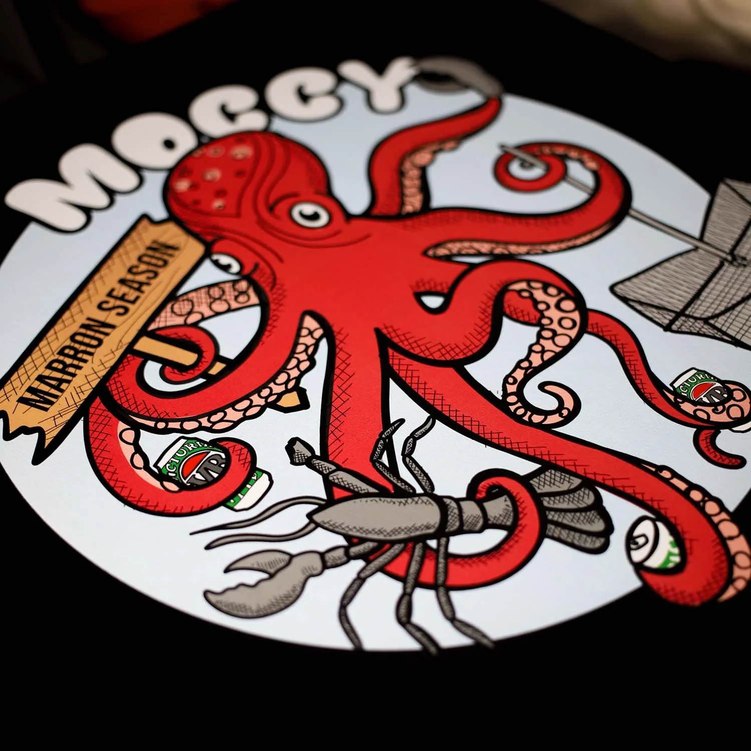 Custom printed tee shirt logos JPorter apparel Perth