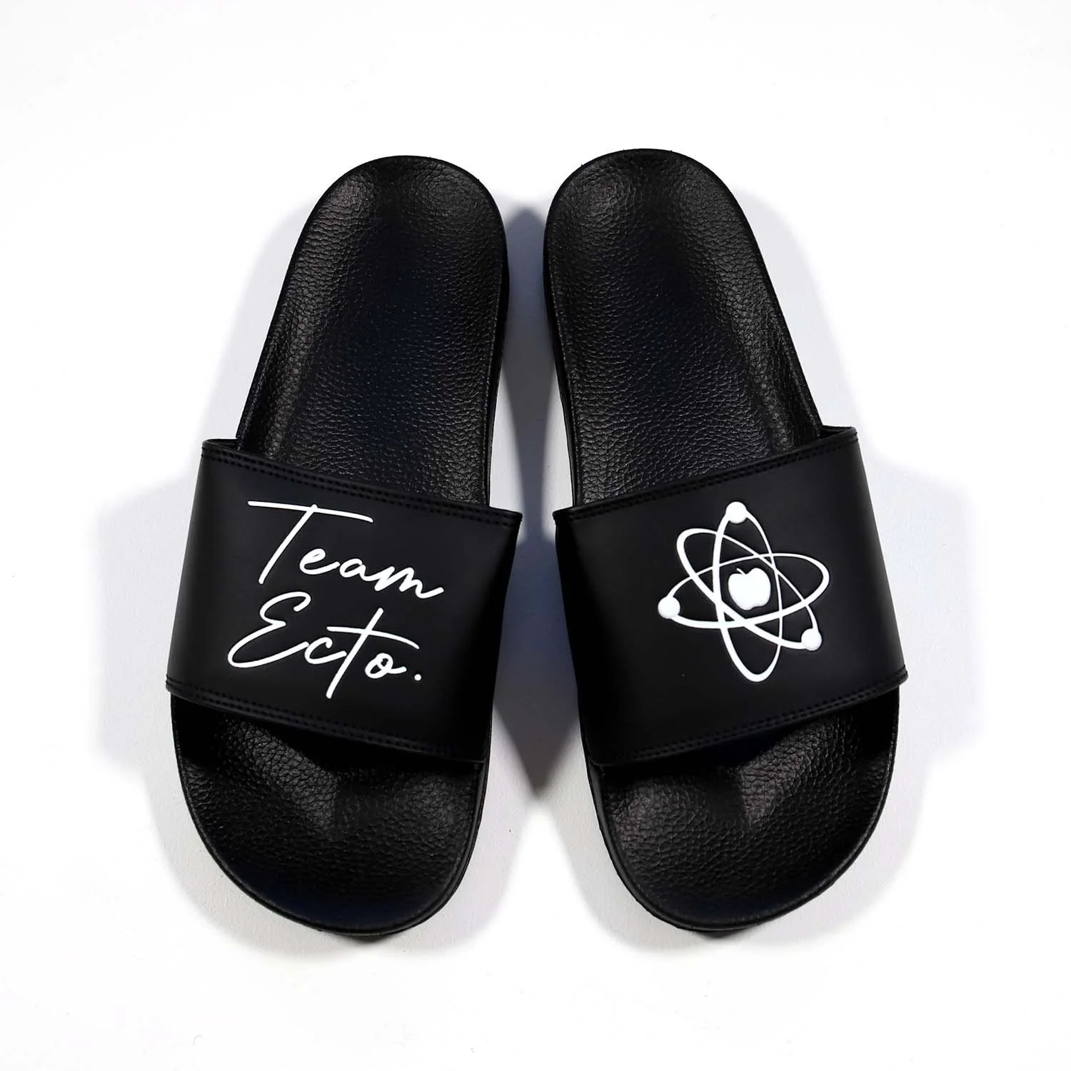 Custom printed slides rubber logos JPorter apparel Perth