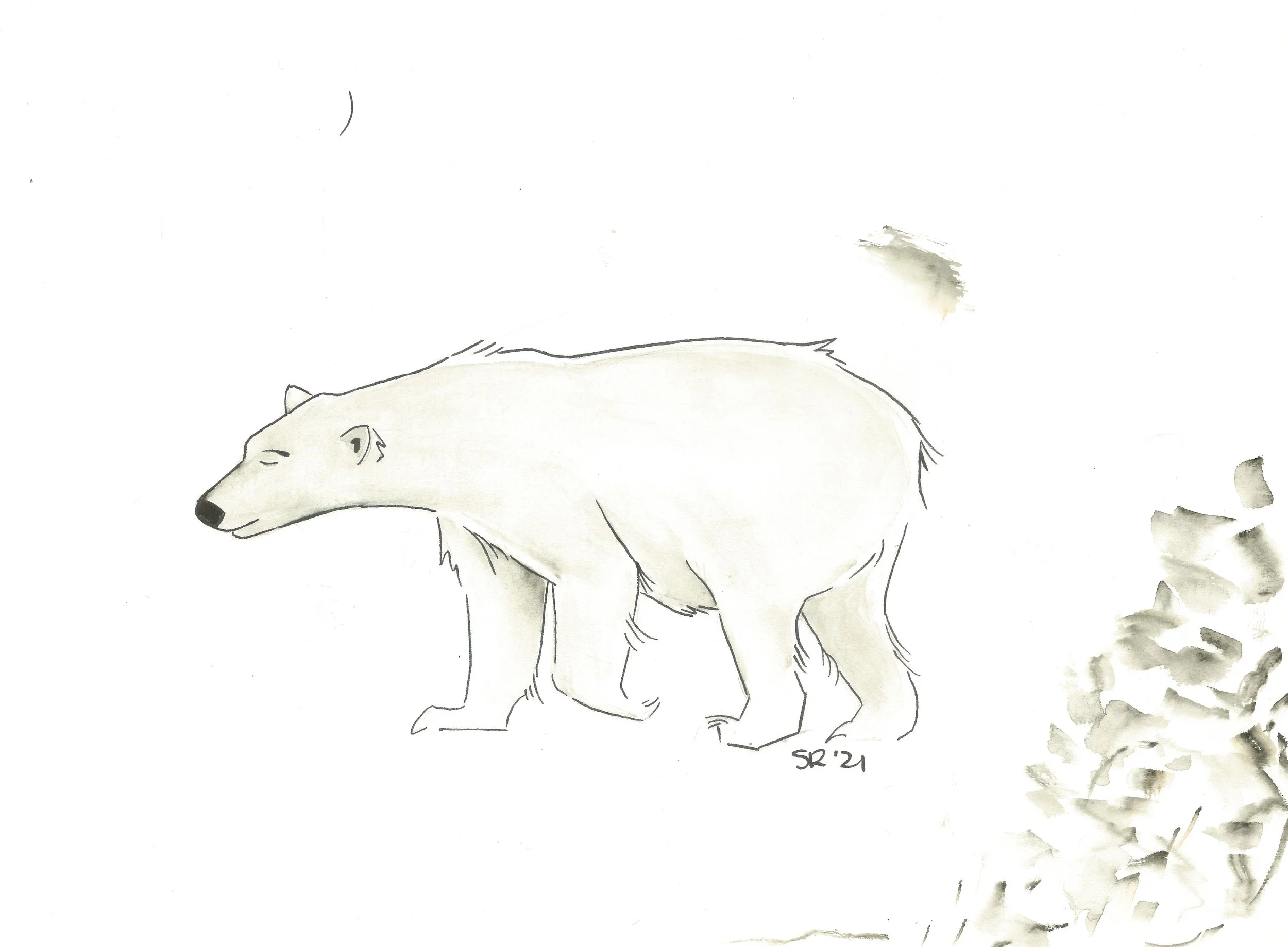 Polar Bear Strolling - Original
