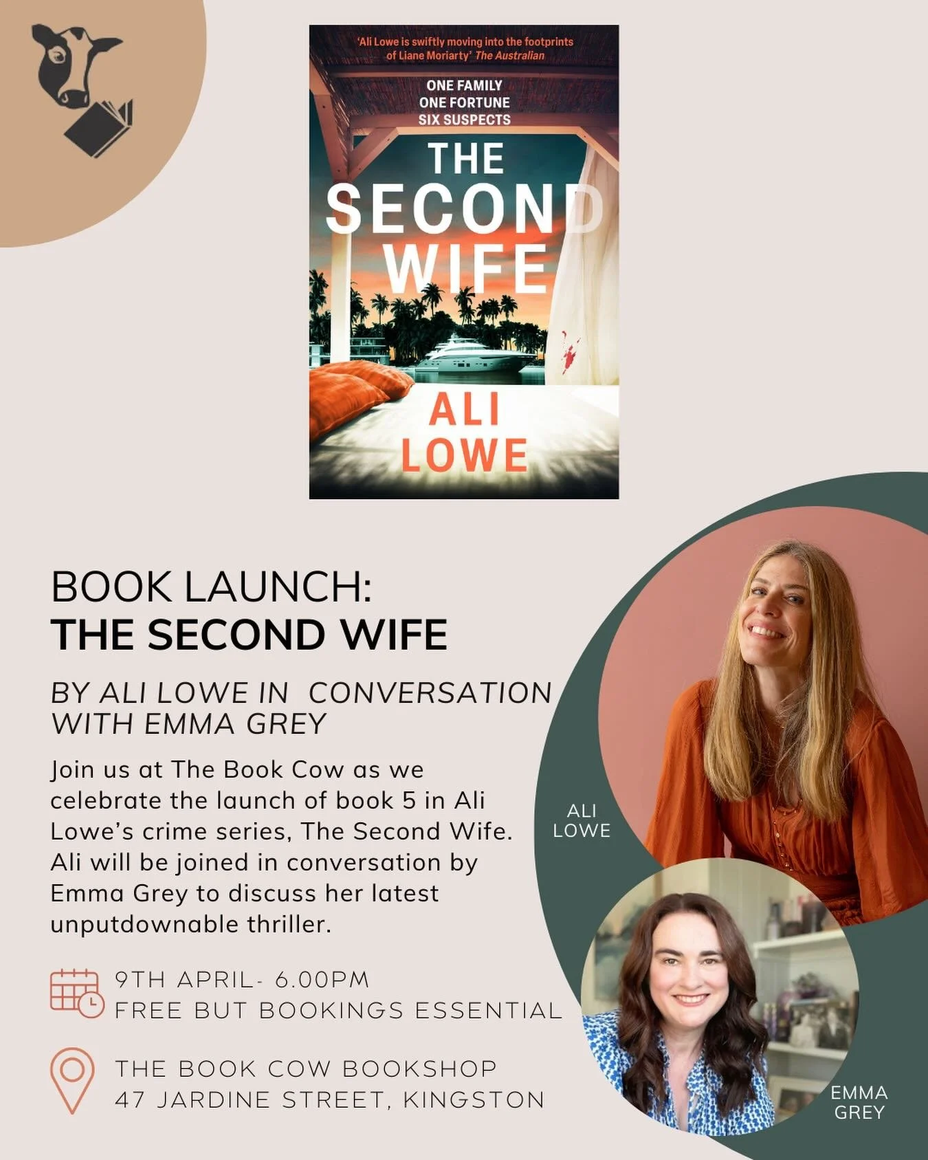 Canberra, I&rsquo;m coming for you! 

I&rsquo;m ashamed to say I have never been to the nation&rsquo;s capital (I know 🫣 How can I even call myself Australian?!), so I&rsquo;m thrilled to be heading to the @thebookcowkingston for an evening of chatt