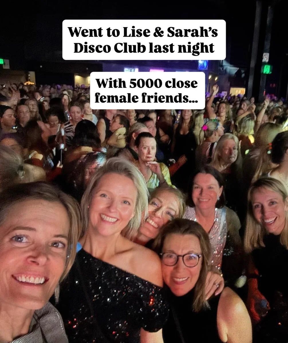 Is having to leave early because your feet hurt a sign of a brilliant night or old age? 👵🏻🪩 @liseandsarah #discoclub