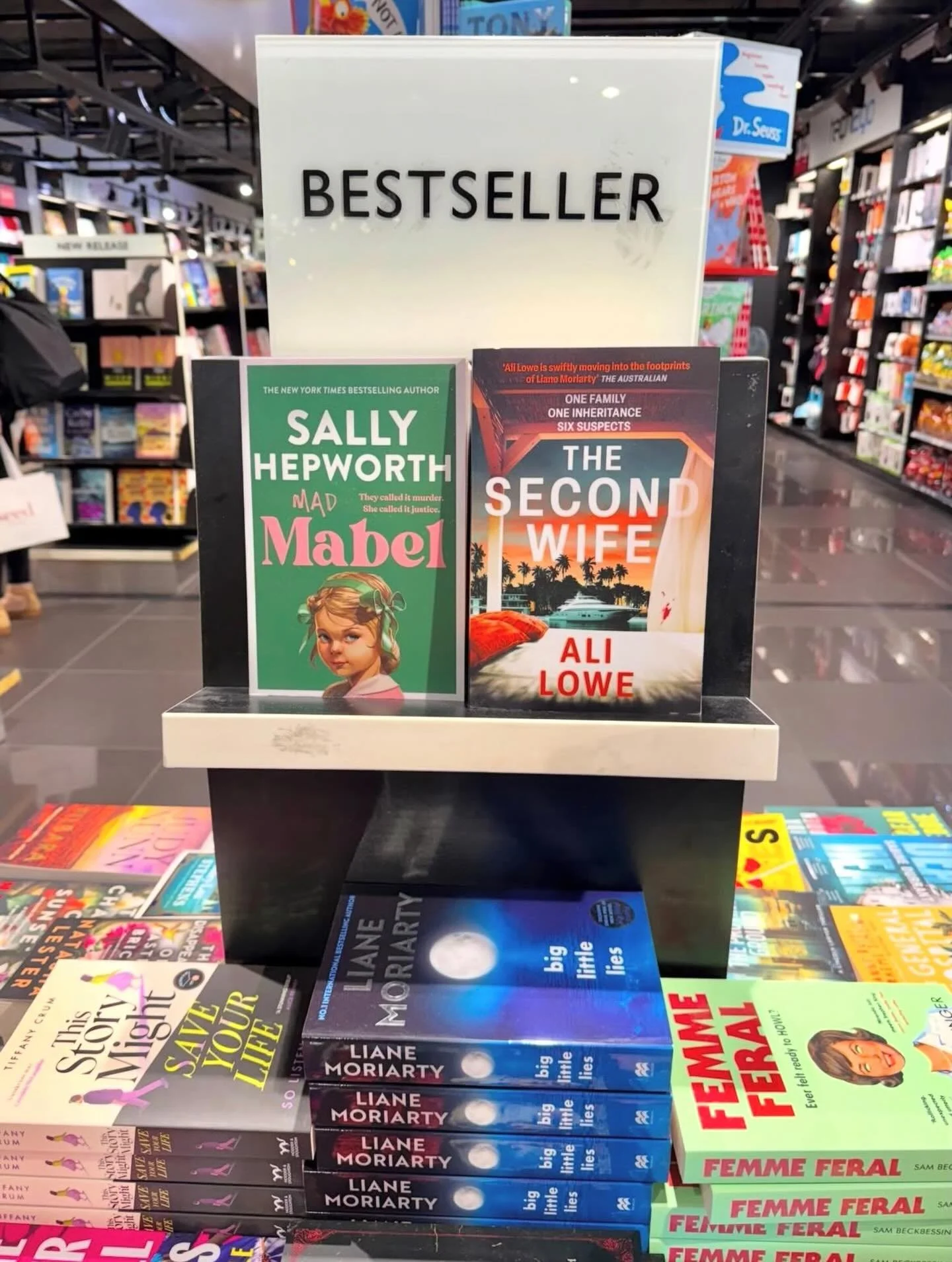 Bestseller at Sydney Airport! There&rsquo;s something SO exciting about seeing your book at departures, but it&rsquo;s extra special to see it on the bestseller podium (and next to the fabulous @sallyhepworth). Excited author over here. Thanks @bobke