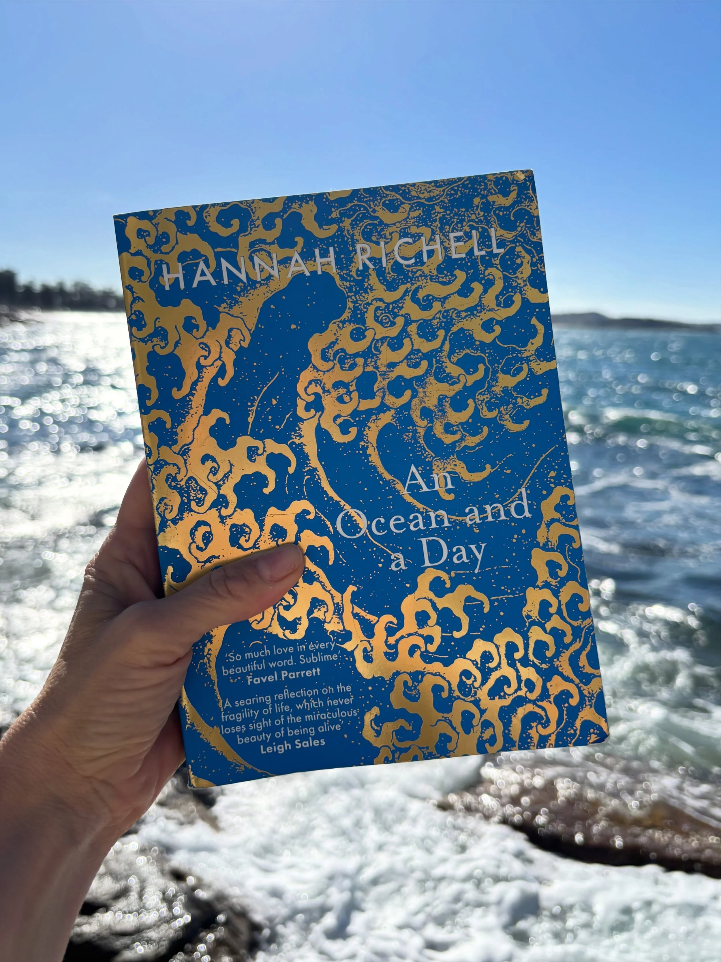 I read @hannahrichell&rsquo;s An Ocean and a Day while recovering from surgery and it was so moving I felt it in the pit of my stomach. The way Hannah describes the death of her husband Matt is raw and unfettered and shattering - and yet there is hum