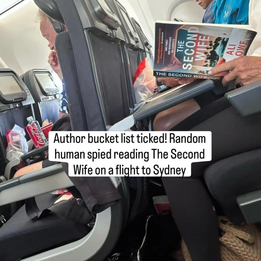 Thank you to the thoughtful human who sent me this pic. I have so many questions. Is the woman on the aisle enjoying it? Was she shocked by the twist? Did she notice the spelling mistake on page 200-and-something? In teen speak, this is SO high corti