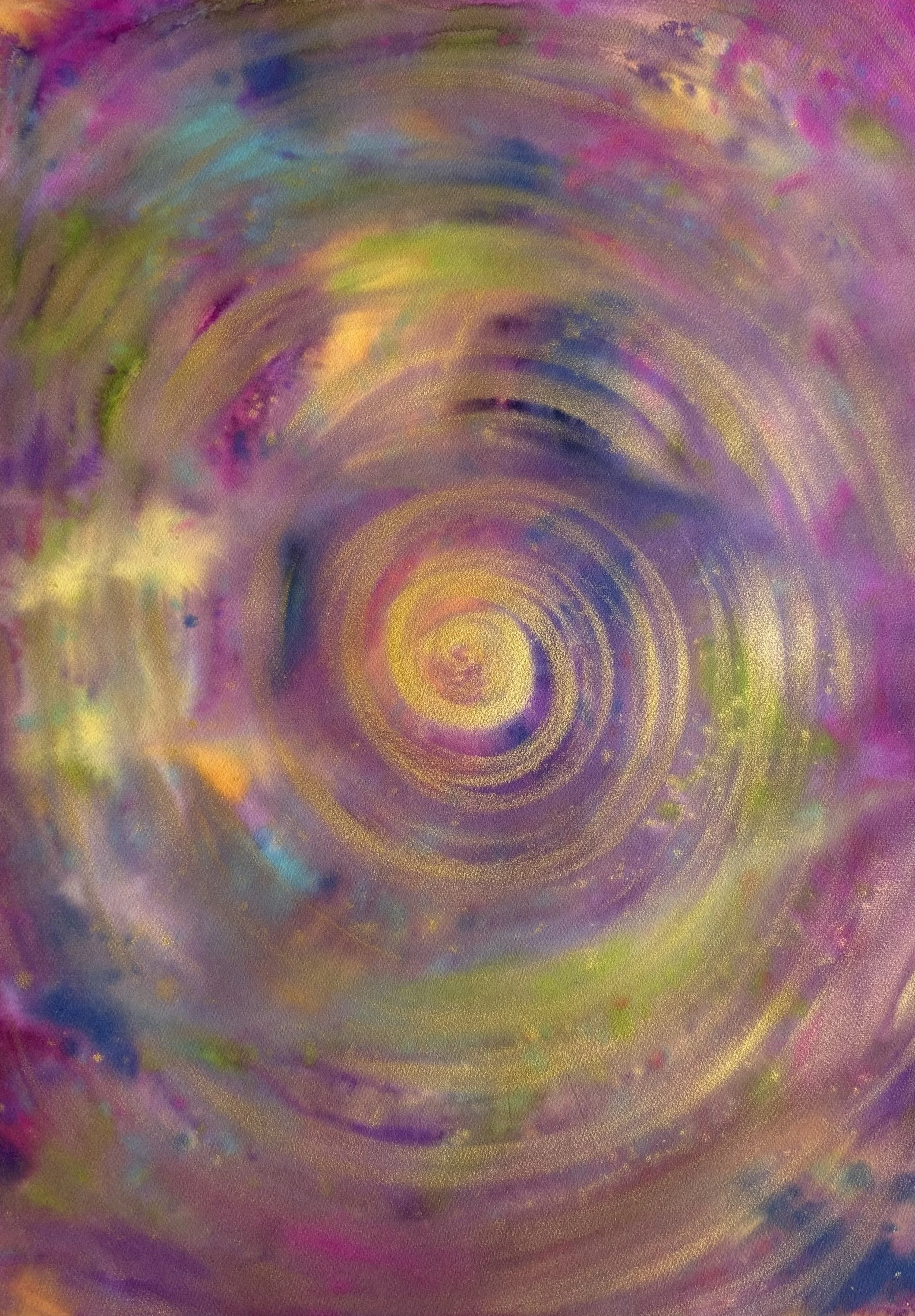 Golden Spiral - Art by Romy  | Watercolour and Wonder Workshop