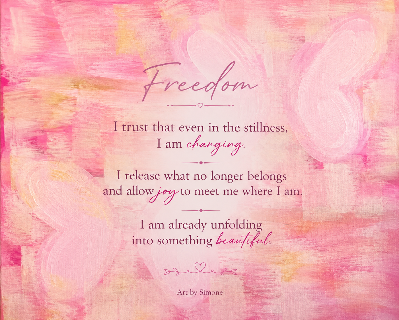 Art by Simone - Freedom | The Butterfly Effect Workshop