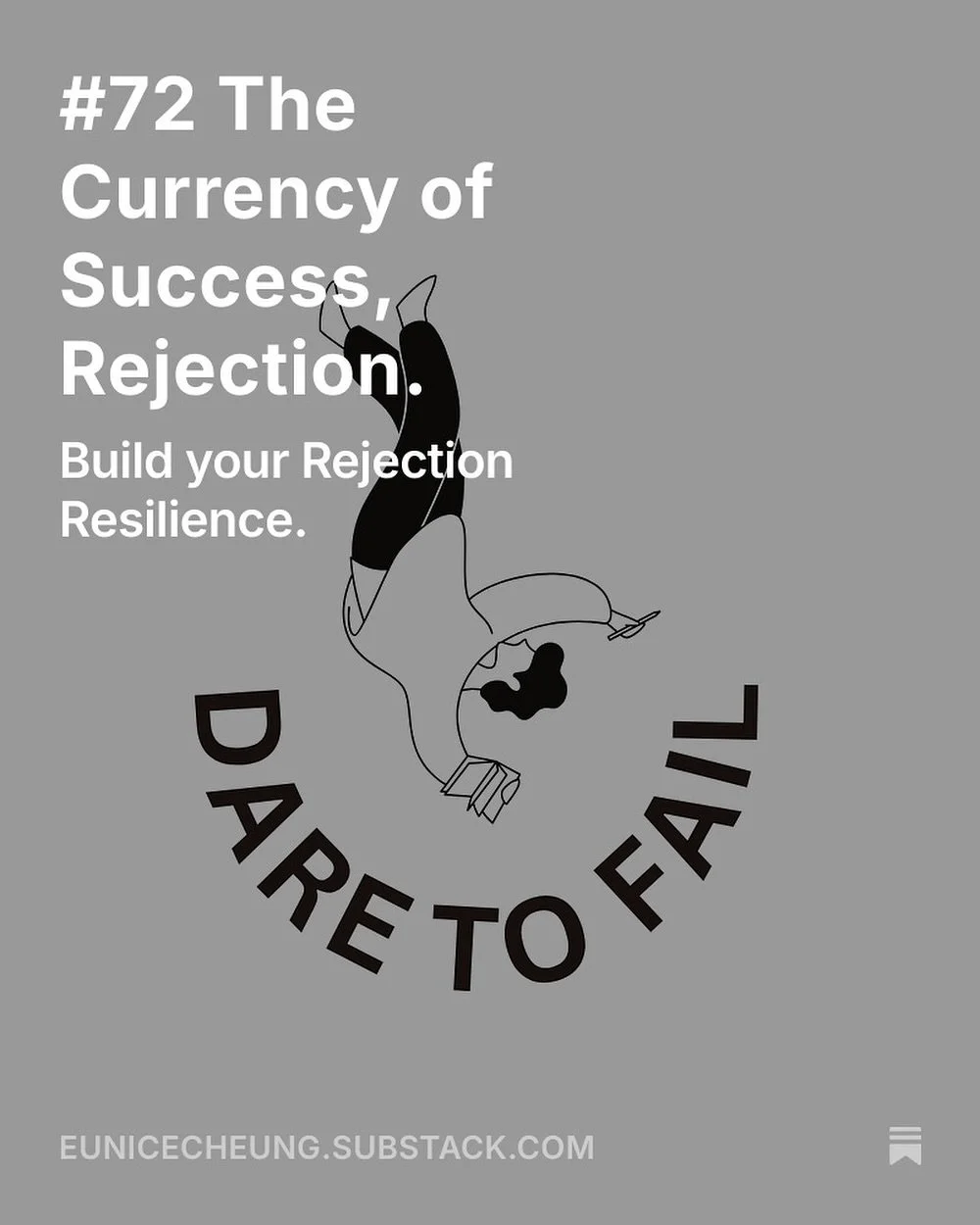 The currency of success is, enduring rejection.

A dear friend @vincentmcli recently shared with me that he reached out to 1000 people to promote his business &amp; only 200 people responded.

But the point isn&rsquo;t to focus on the 800 who didn&rs
