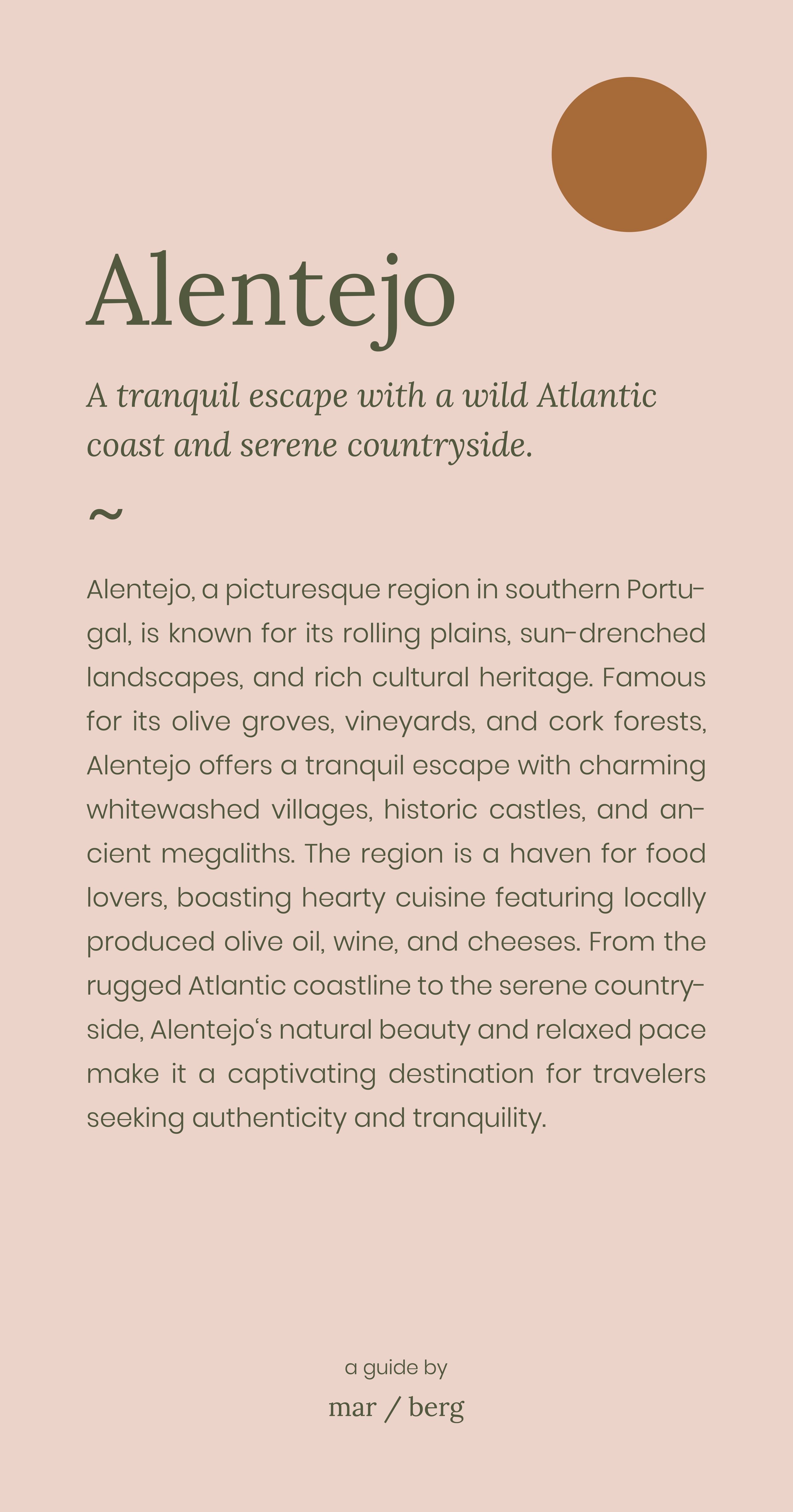 Alentejo by mar / berg