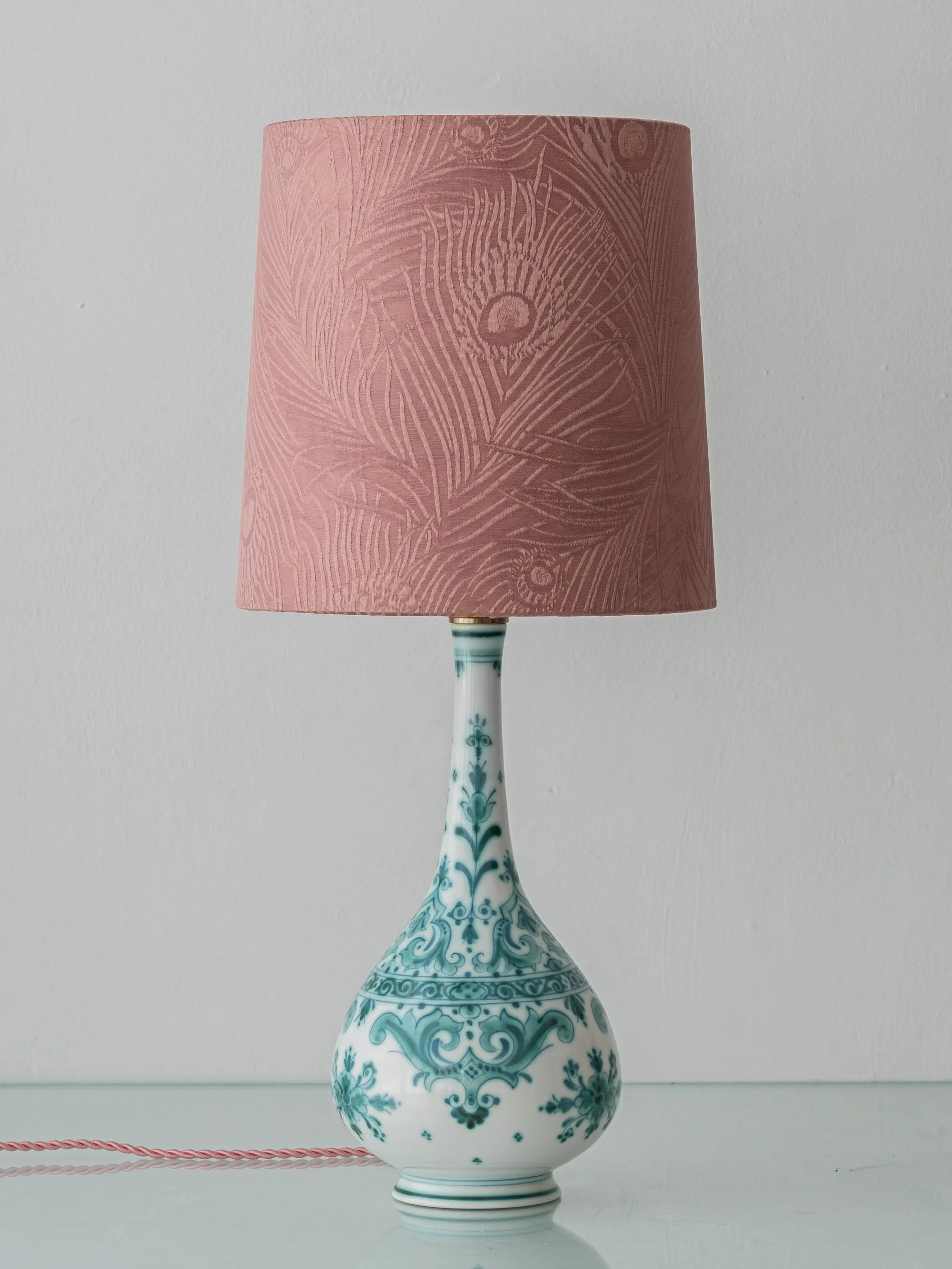 Royal Delft Delvert Vintage Table Lamp, Liberty London Lampshade – Athena