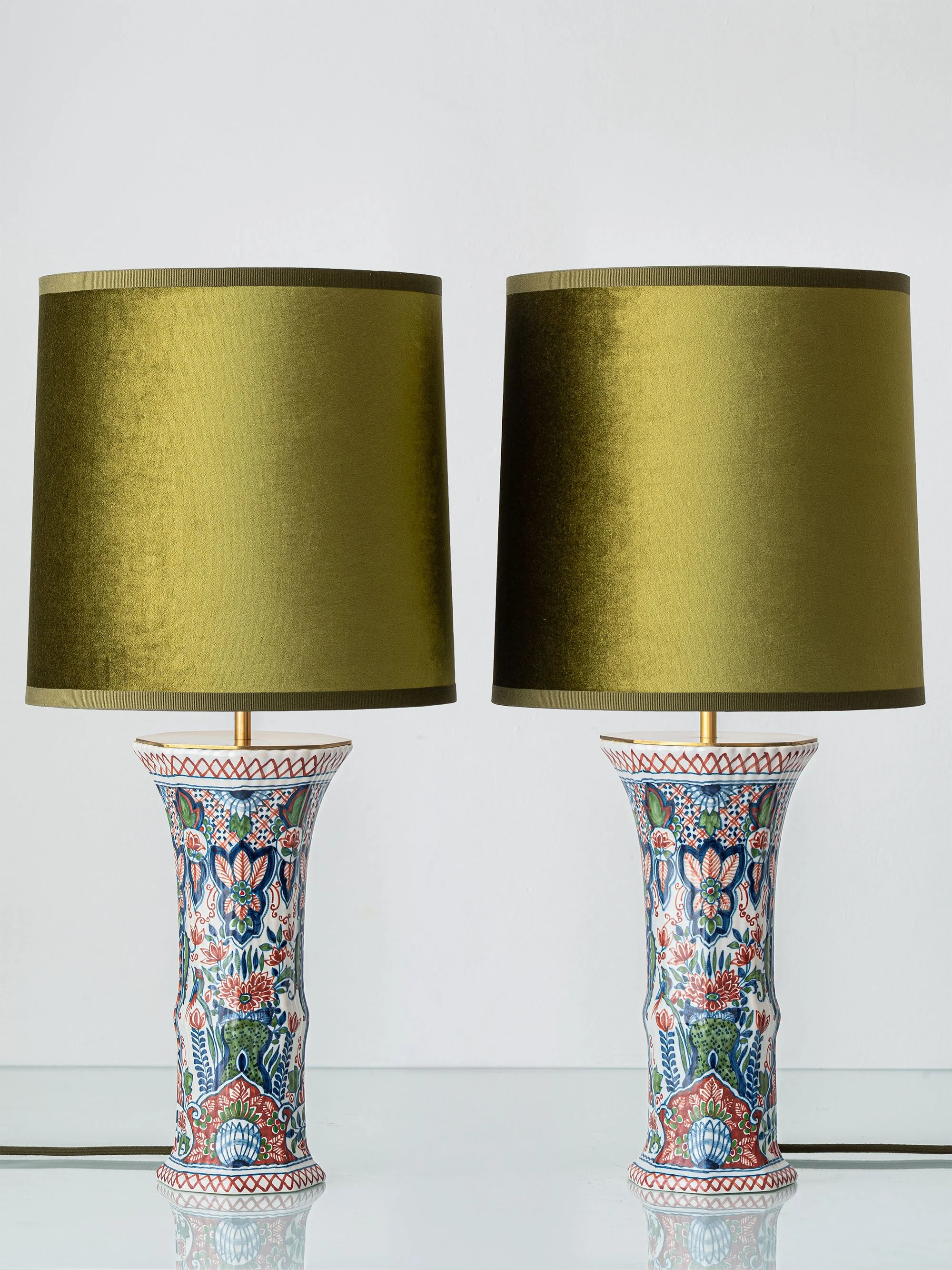 Pair of Table Lamps from Vintage Delft Royal Tichelaar Makkum—Thelma & Louise