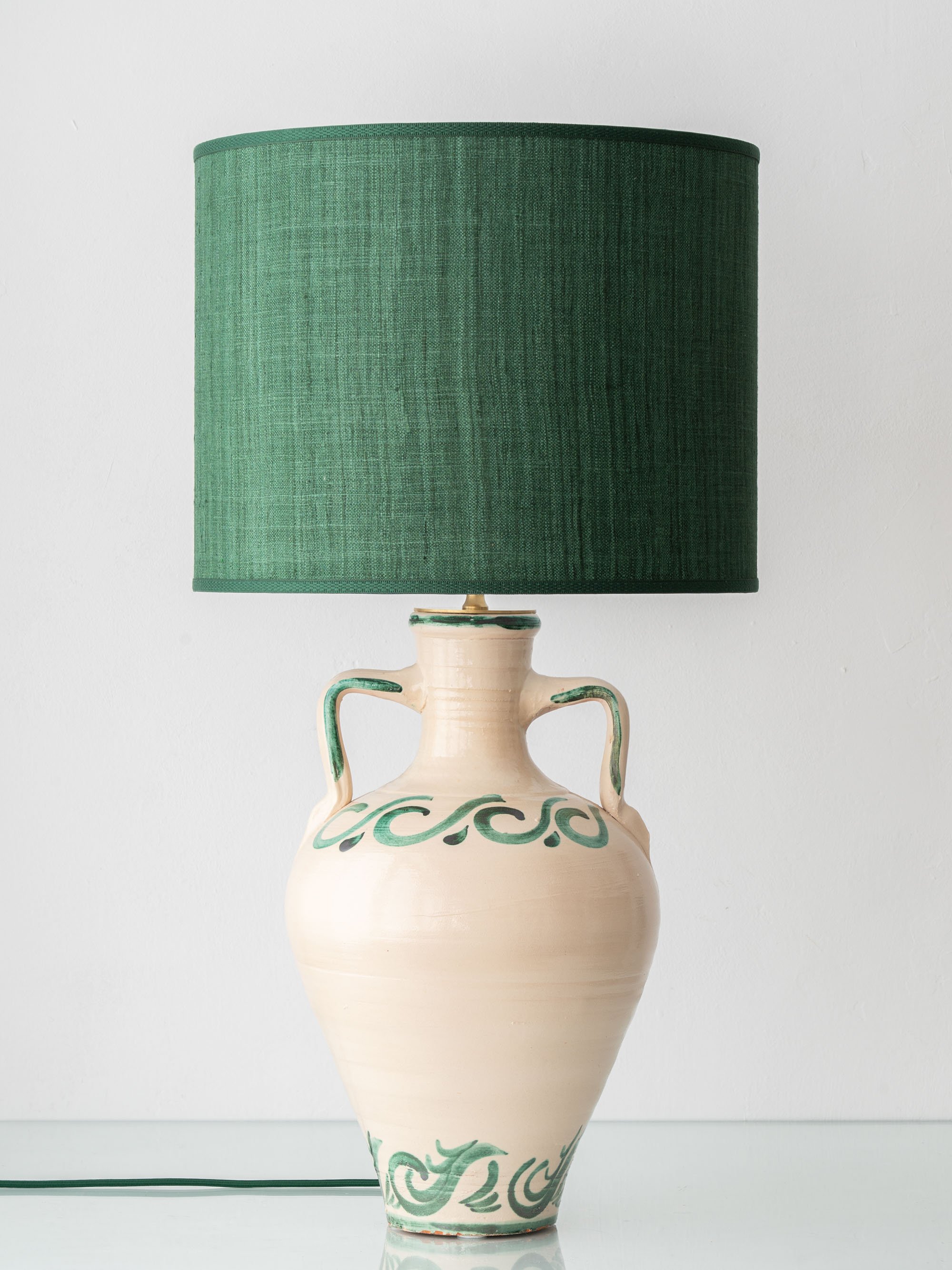 Spanish Revival Andalusian Ceramic Table Lamp — Esmeralda
