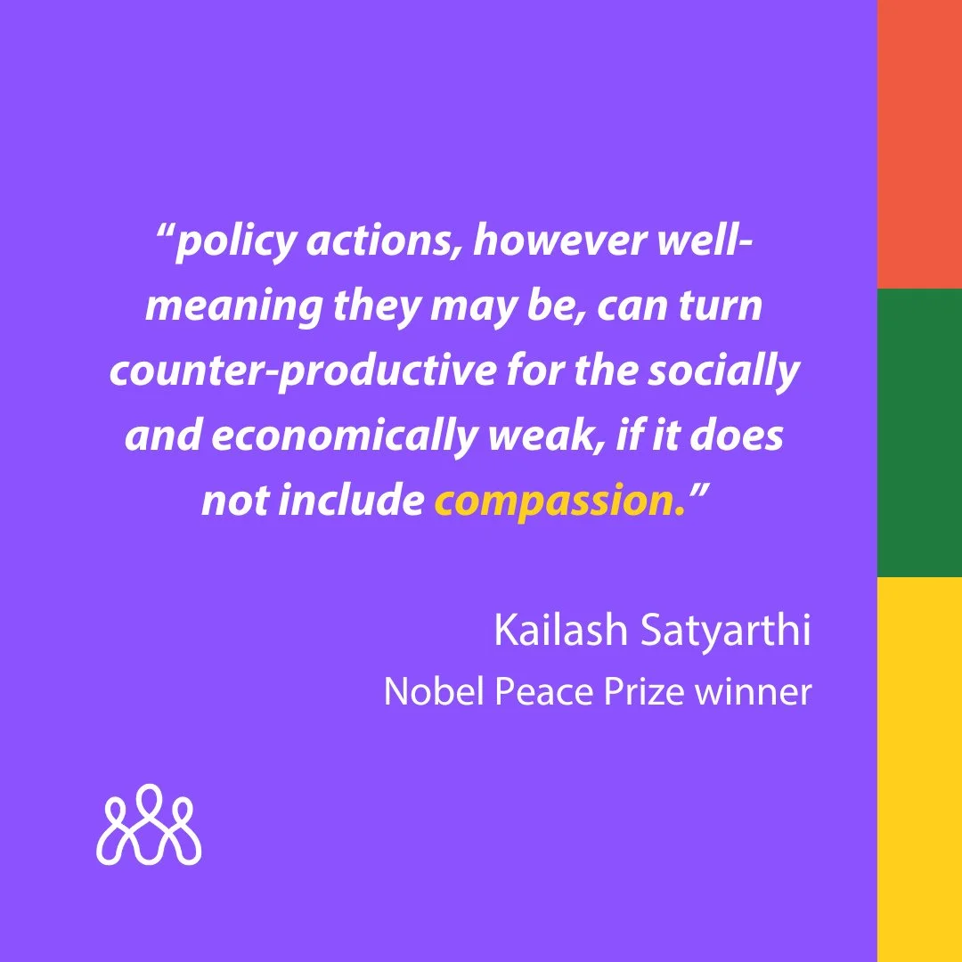 As the world moves toward a green transition, we must also ensure it is a just transition &mdash; one that doesn&rsquo;t unintentionally harm those already vulnerable to exploitation, poverty, and modern slavery.⁠
⁠
Satyarthi, awarded the Nobel Peace