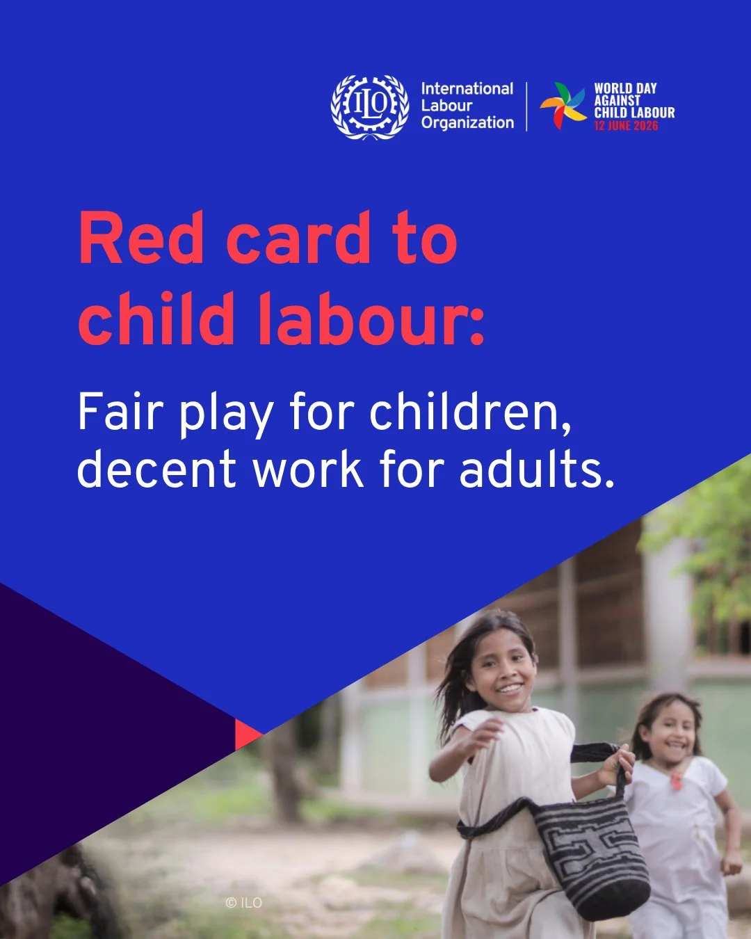 Today is World Day Against Child Labour. This year's message: Red card to child labour. Fair play for children, decent work for adults.⁠
⁠
138 million children remain in child labour worldwide, including nearly 54 million in hazardous work. The world