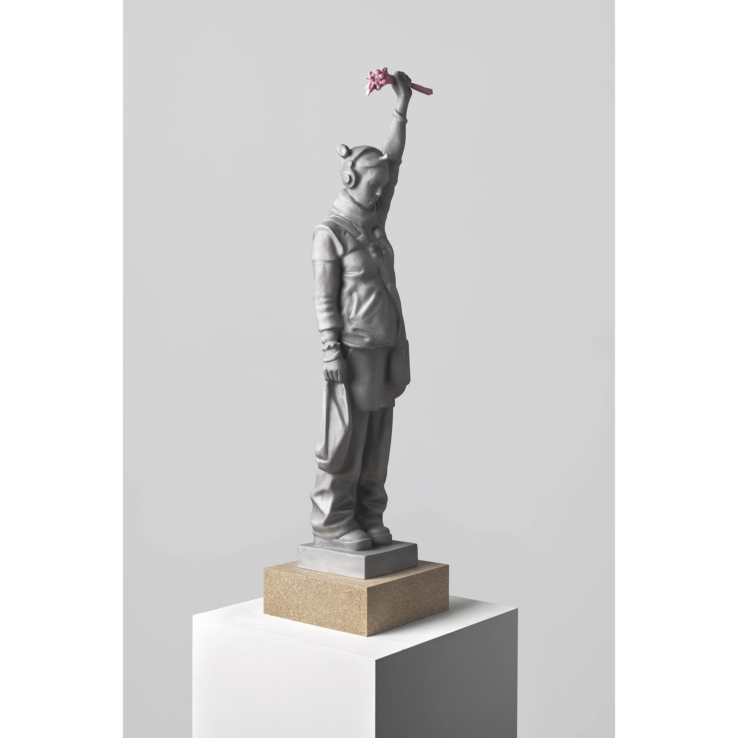 Feedback Loop, 2022, aluminium, chipboard, paint, 80 x 19 x 19cm