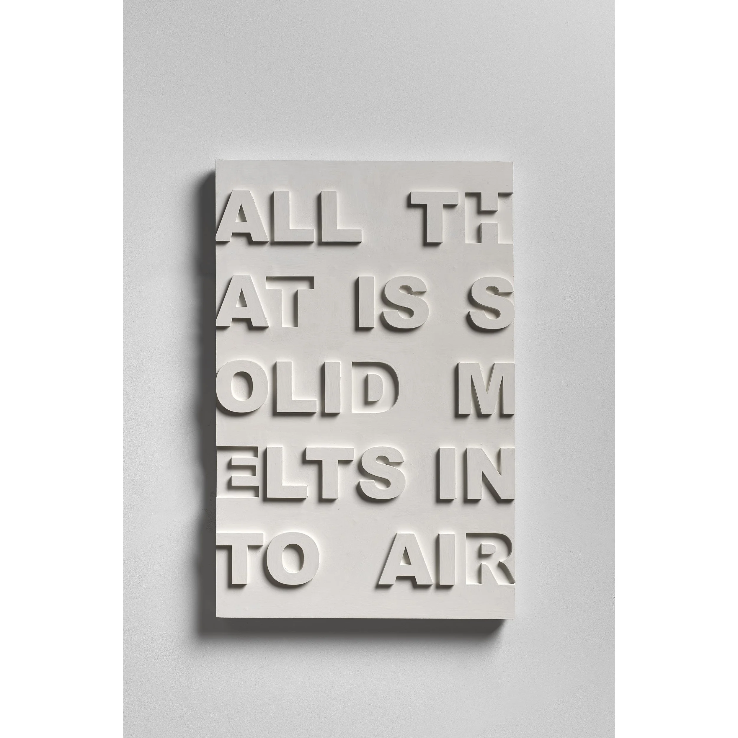 All That Is Solid Melts Into Air, 2025, laser-cut MDF, paint, 59 x 39cm