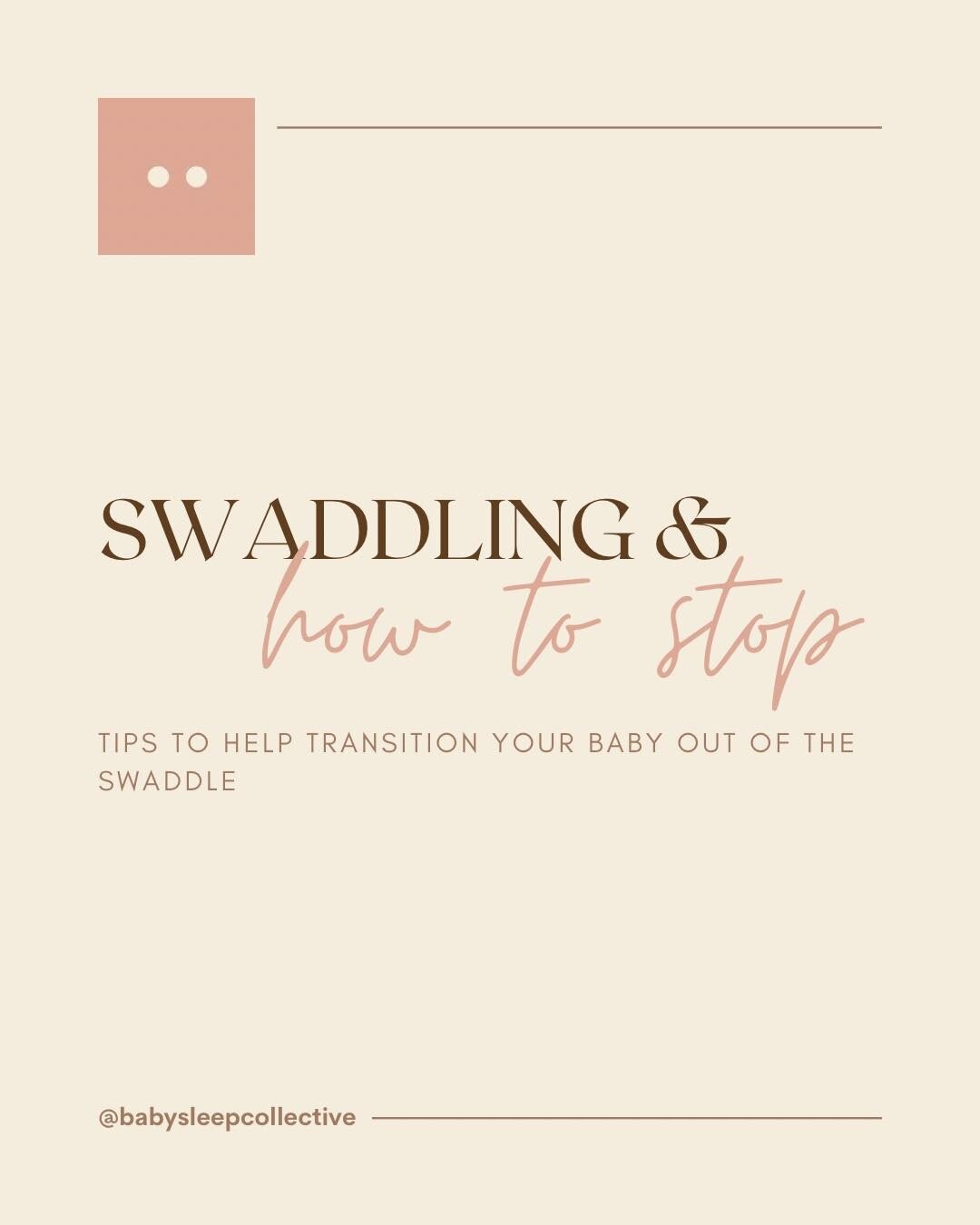 💥 Swaddling &amp; how to stop 👇🏻

👉🏻 Are you thinking about transitioning your little one out of their swaddle?

Read these tips to find out more 👇🏻

👌🏻 A great time to stop swaddling is from 4 months if the startle reflex has gone and you a