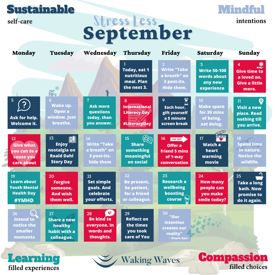 Self-Care enhancing activities | Stress and Anxiety reducing — Waking Waves