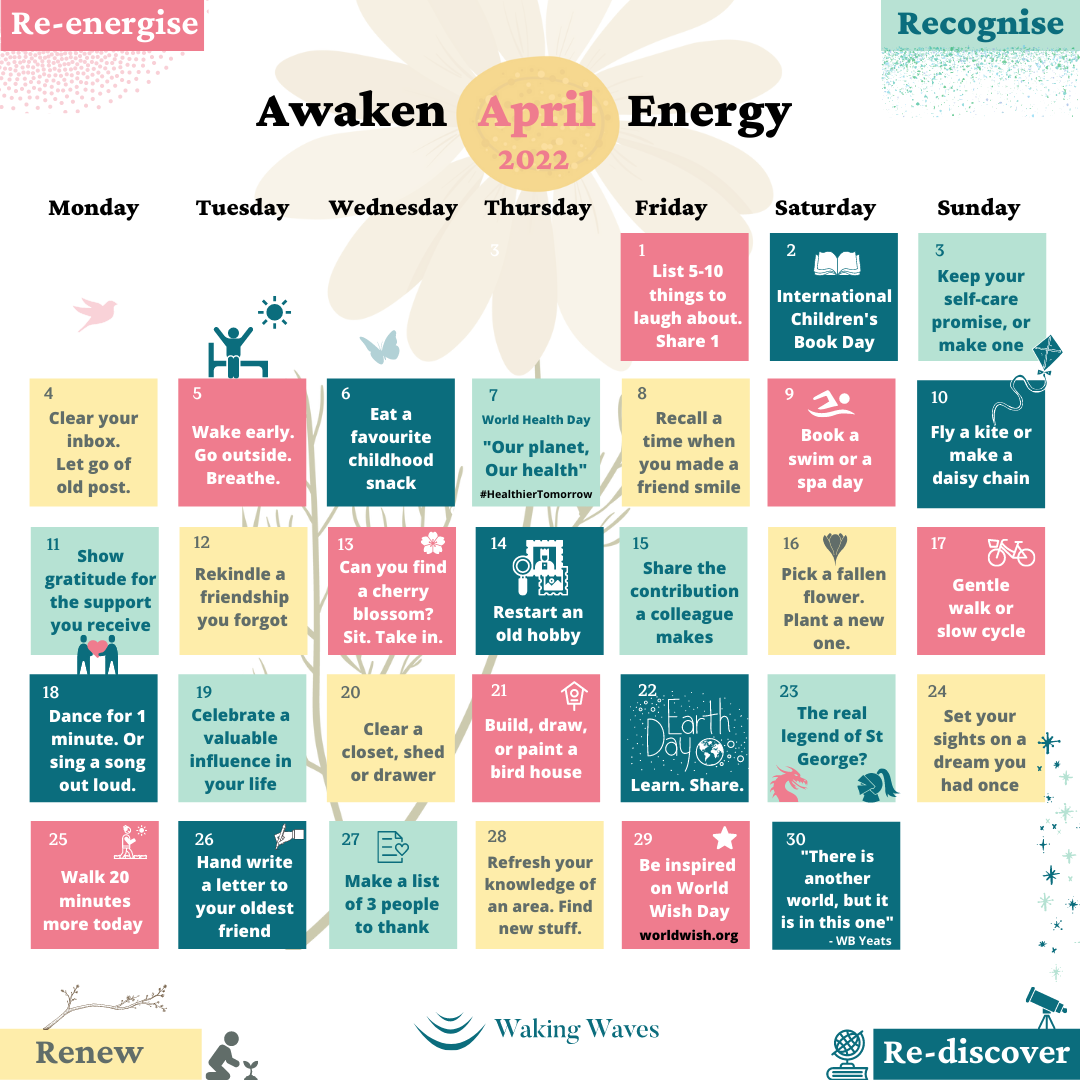 Awaken your April Energy | Re-energise, renew and re-discover — Waking ...