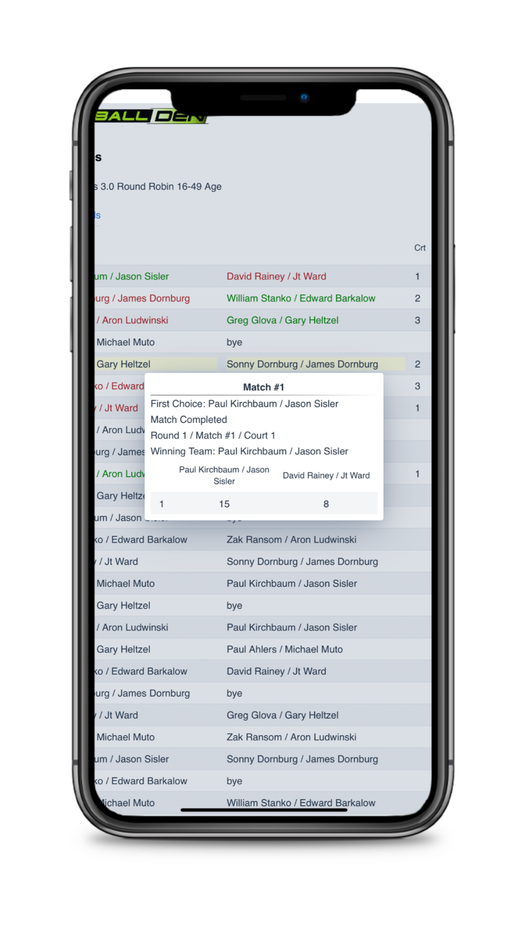 Pickleball Tournament Software