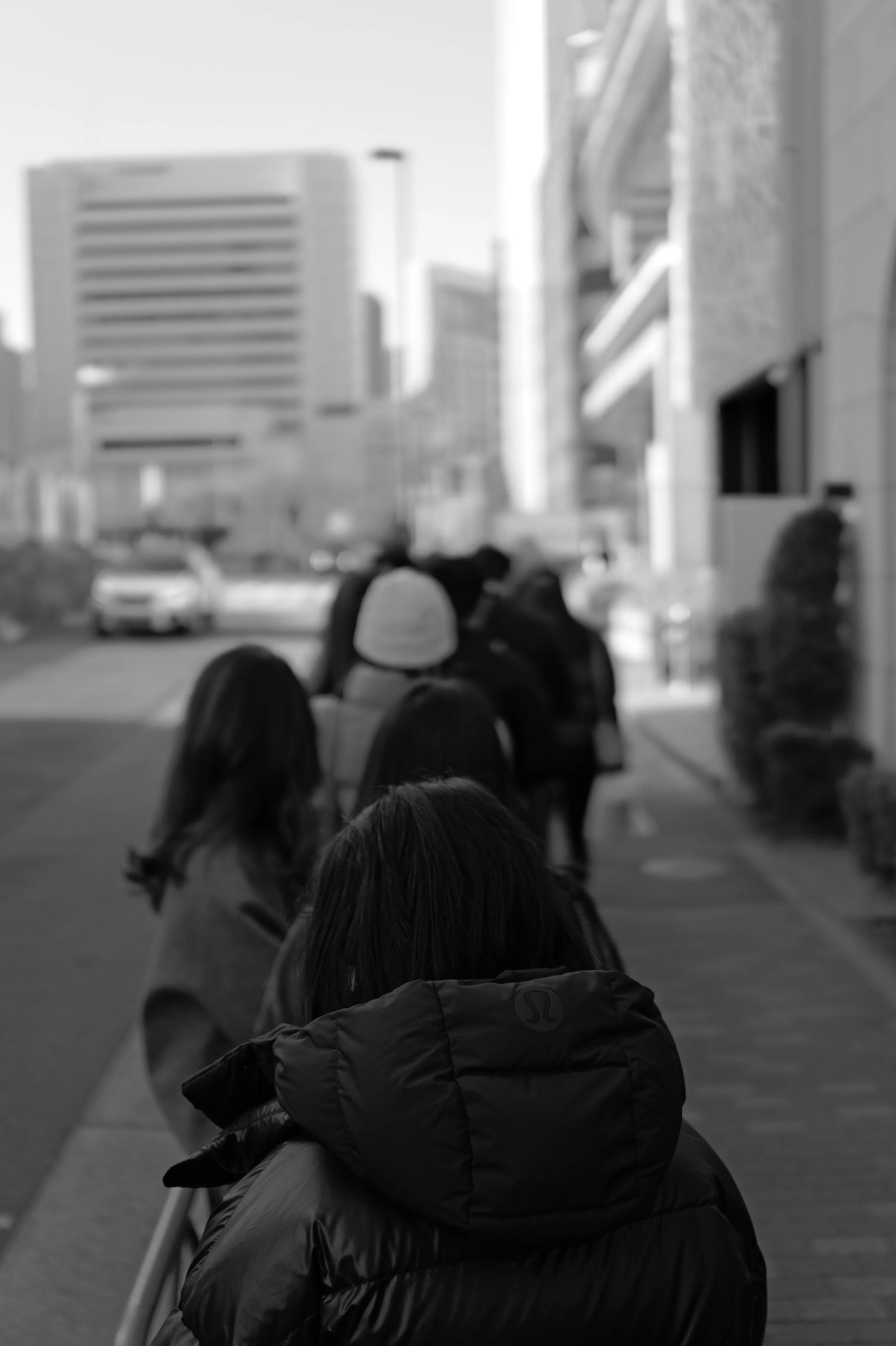 The queue at Glitch Coffee