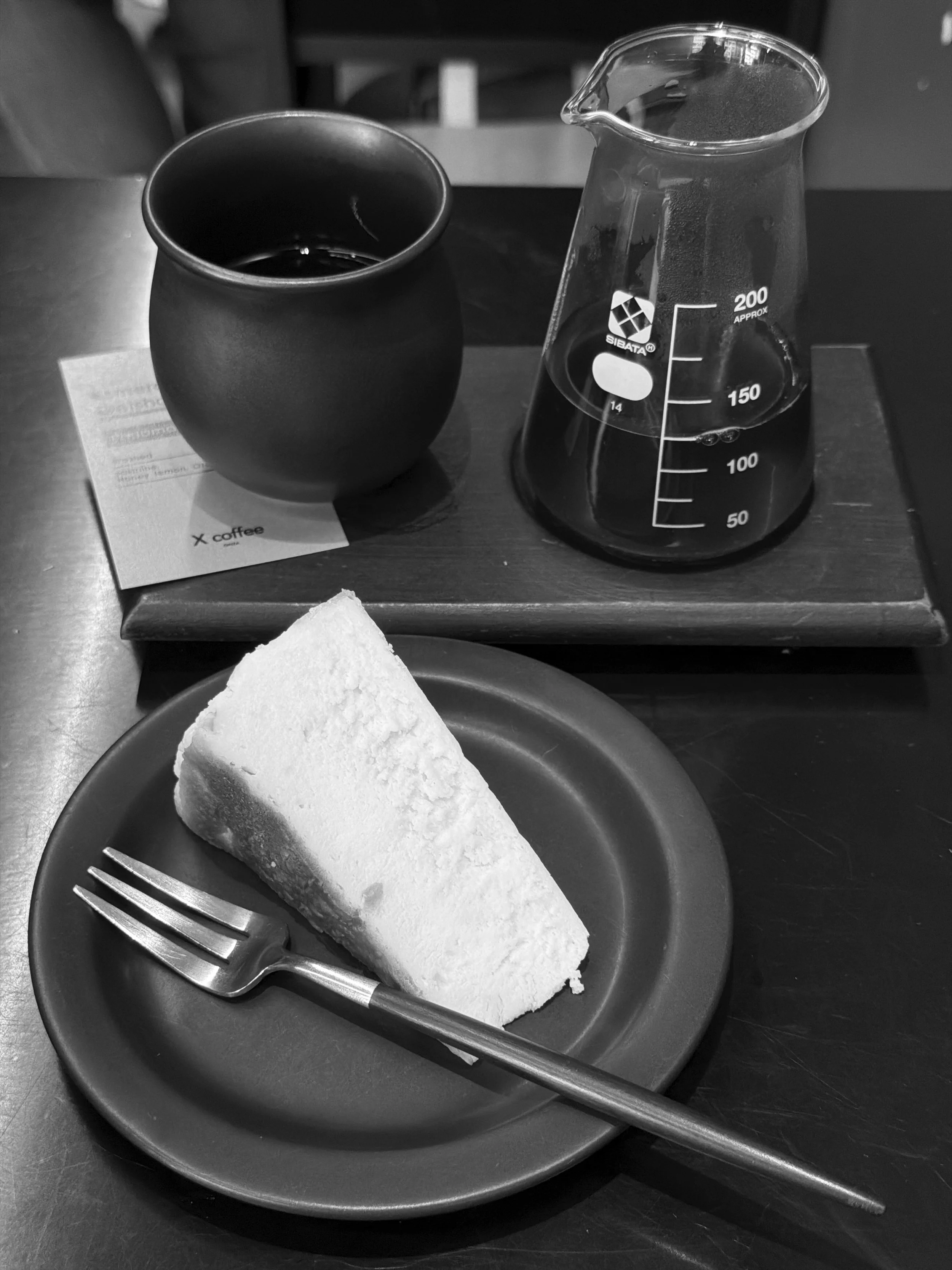 X Coffee (with the citrus Basque cheesecake)