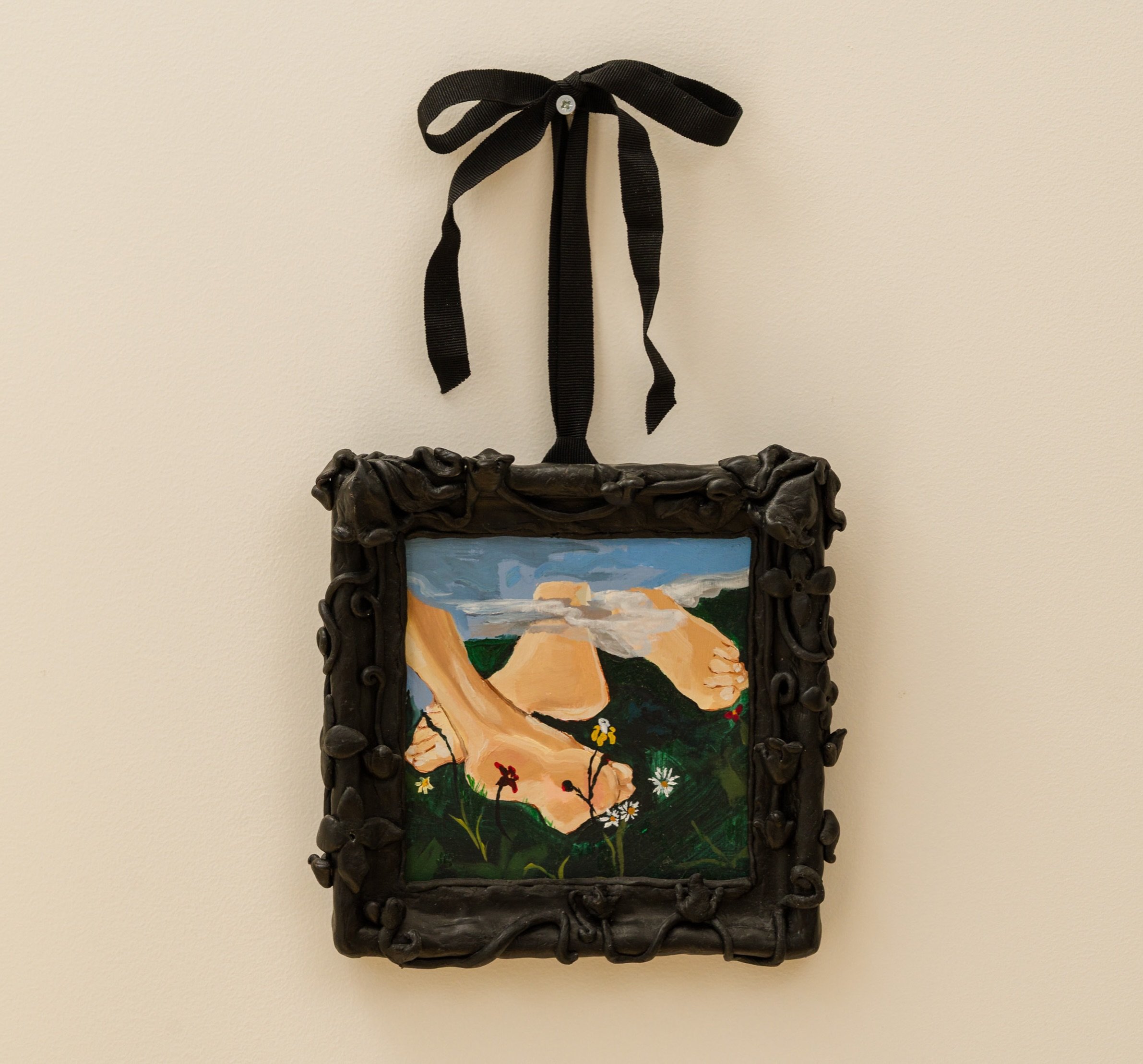 My oil paintings in handmade artist frames are tiny moments from Botticelli&rsquo;s Primavera. They are now available directly from my website under Shop Design and ready to ship 🌷🪻