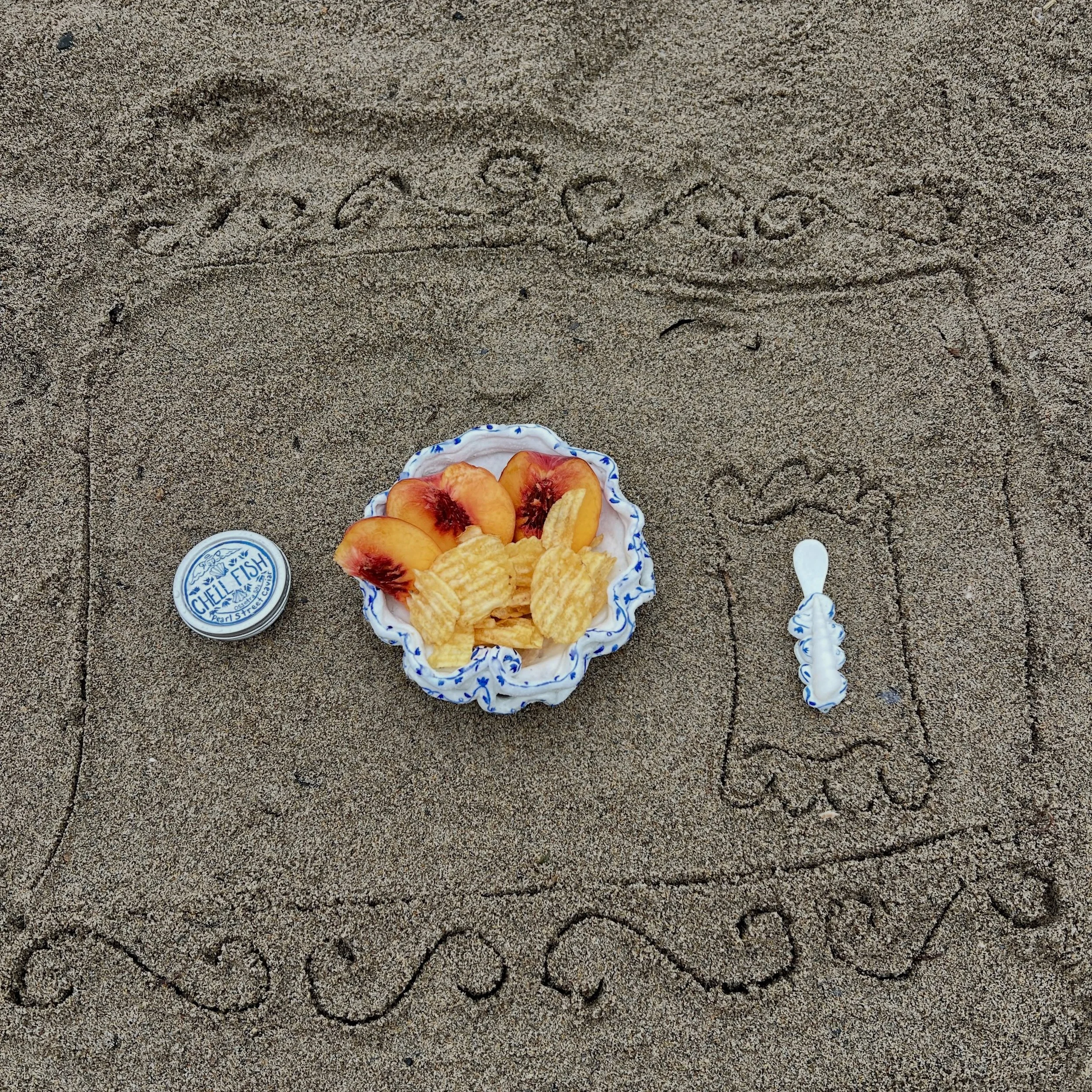 Took my caviar collection to the beach. Neither rain nor heat will keep me from my appointed shell duties. Shop the collection before it sells out. 
@pearlstreetcaviar