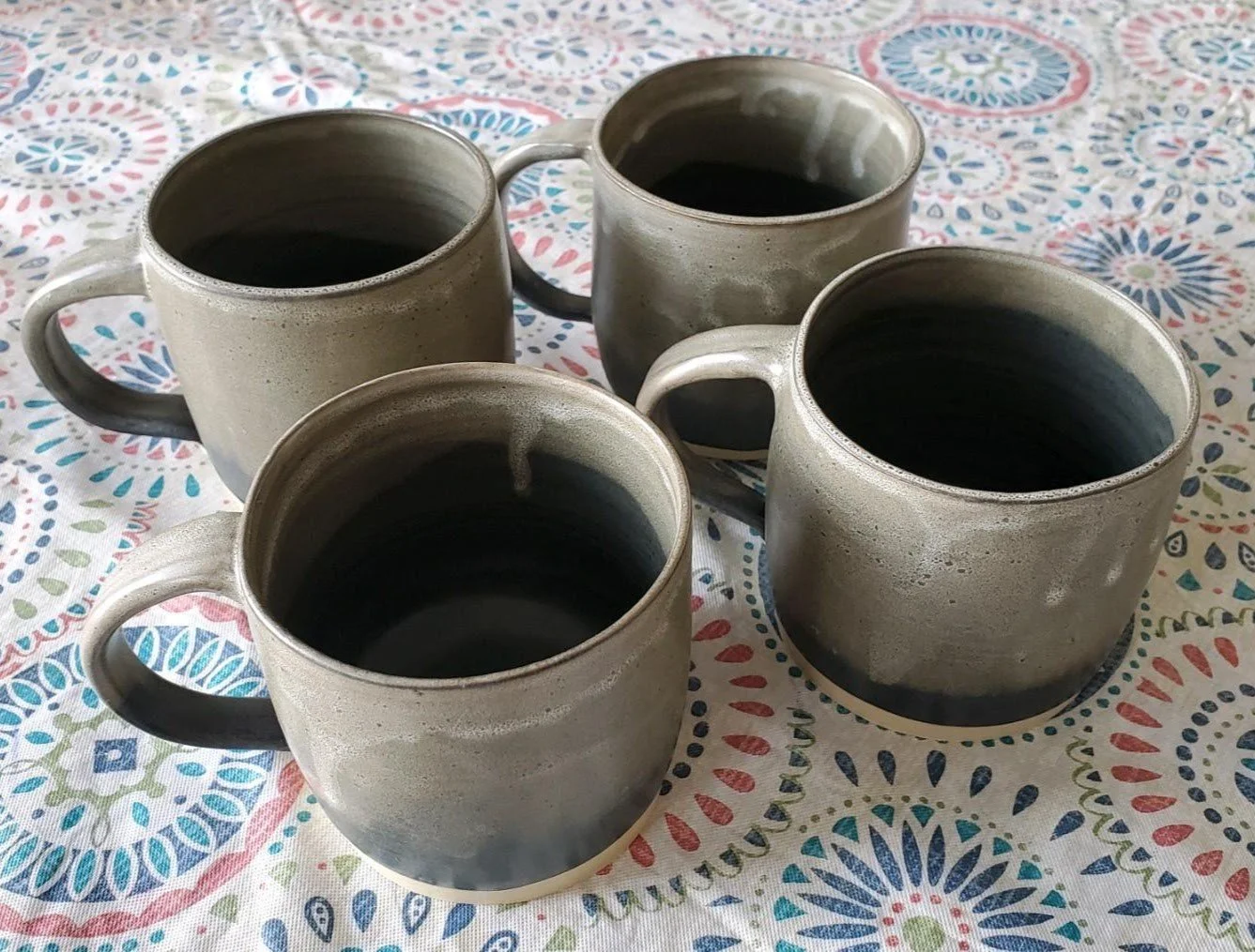 Brown & White Mug Set