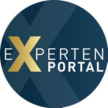 Logo des Expertenportals mit goldener X und weißen Text auf dunklem Hintergrund.