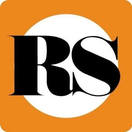 Ein Logo mit den Buchstaben 'RS' steht für Rundschau im Tiroler Oberland.