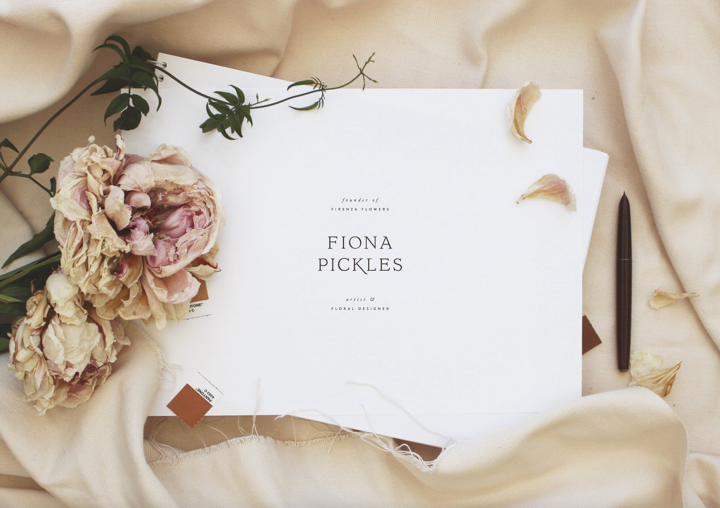 A beautiful brand identity design for renowned floral designer and