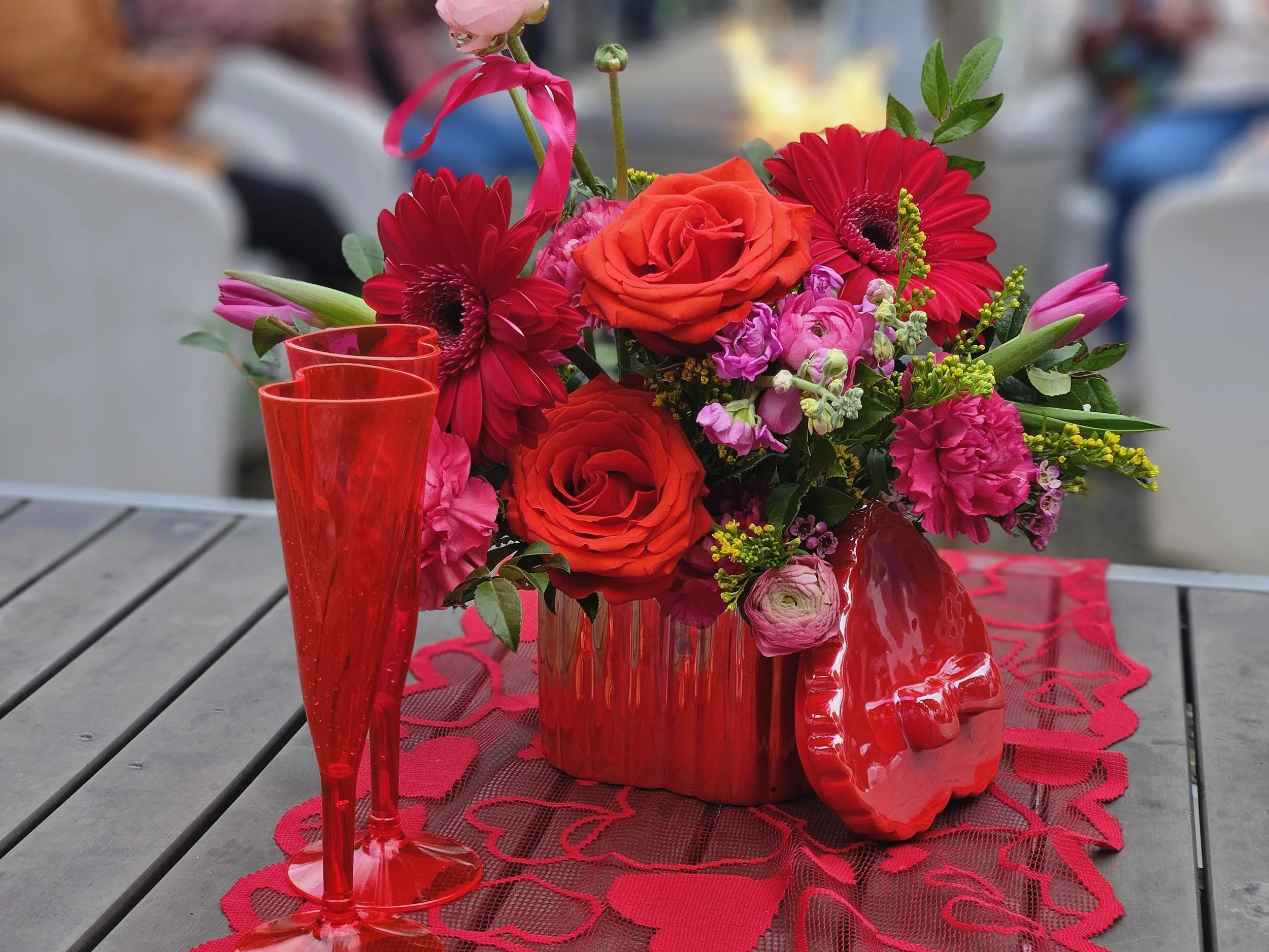 fire and desire valentines day flowers