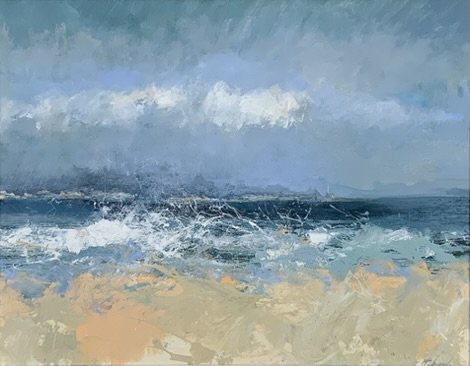 Tumbling Waves, Shore and Distant Coast