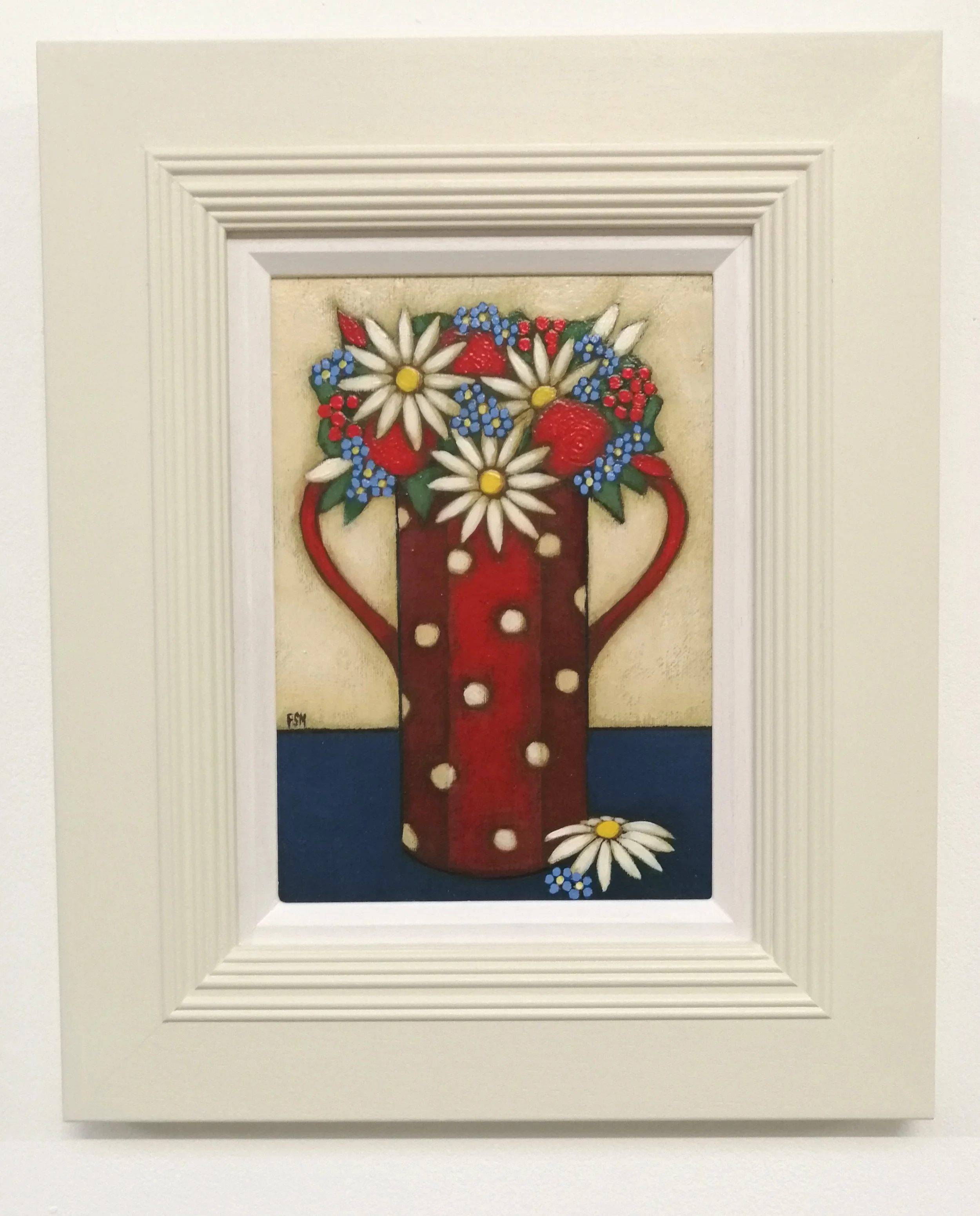 Spotted Vase with Daisies and Forget-me-nots Framed.jpg