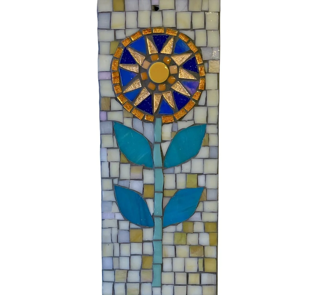 Peach Foil Flower Mosaic Panel