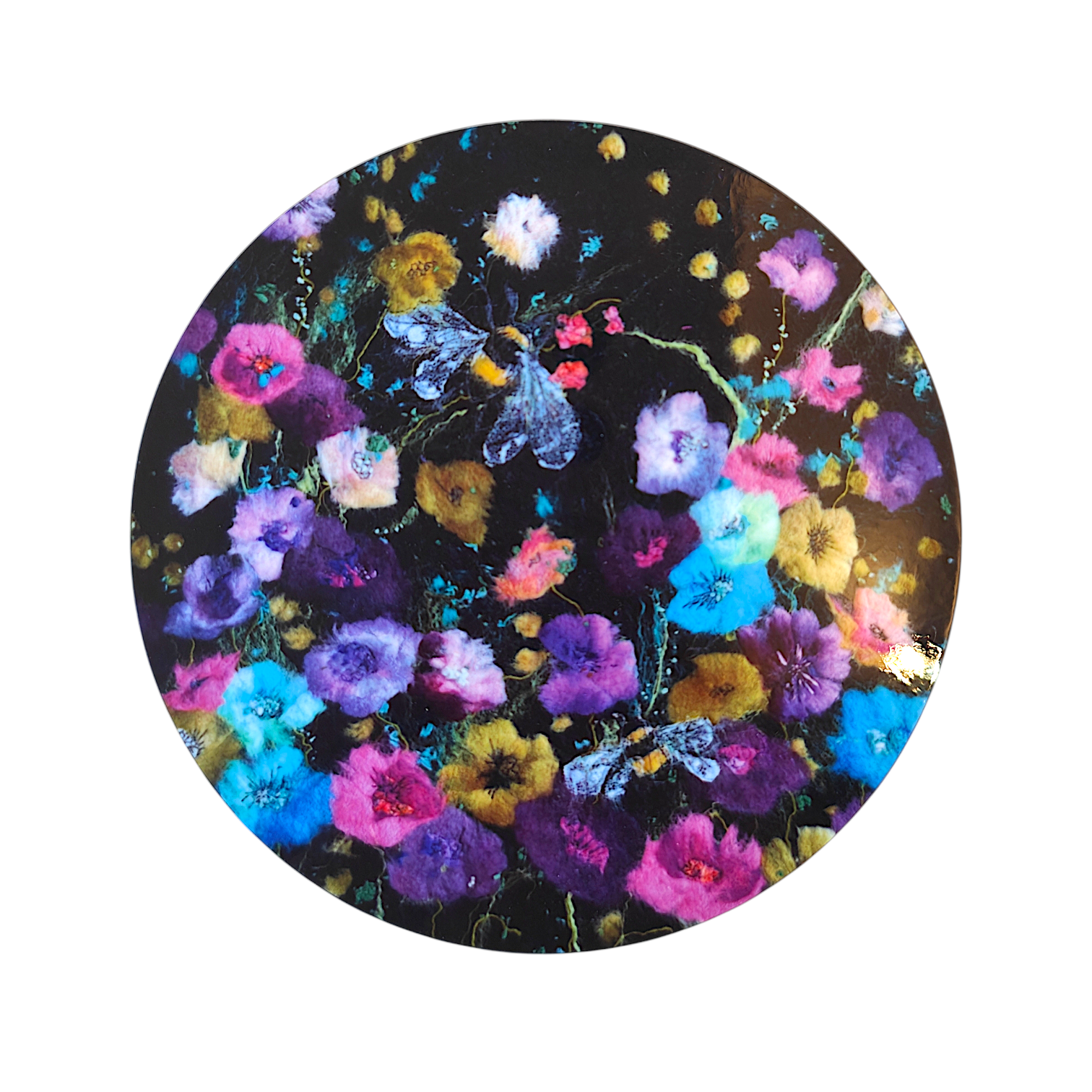 Amongst The Flowers  COR338 Round Coaster