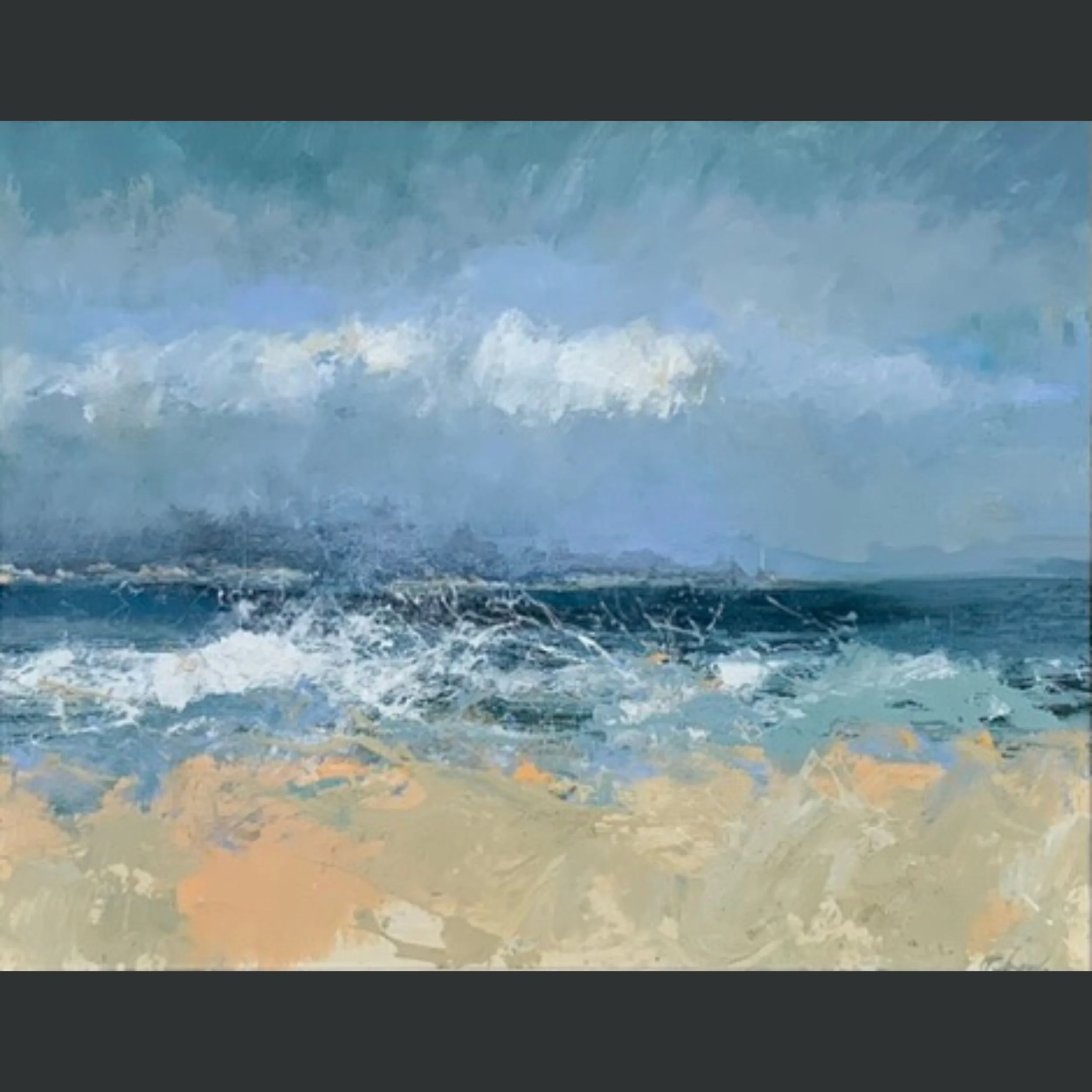 Tumbling Waves, Shore and Distant Coast