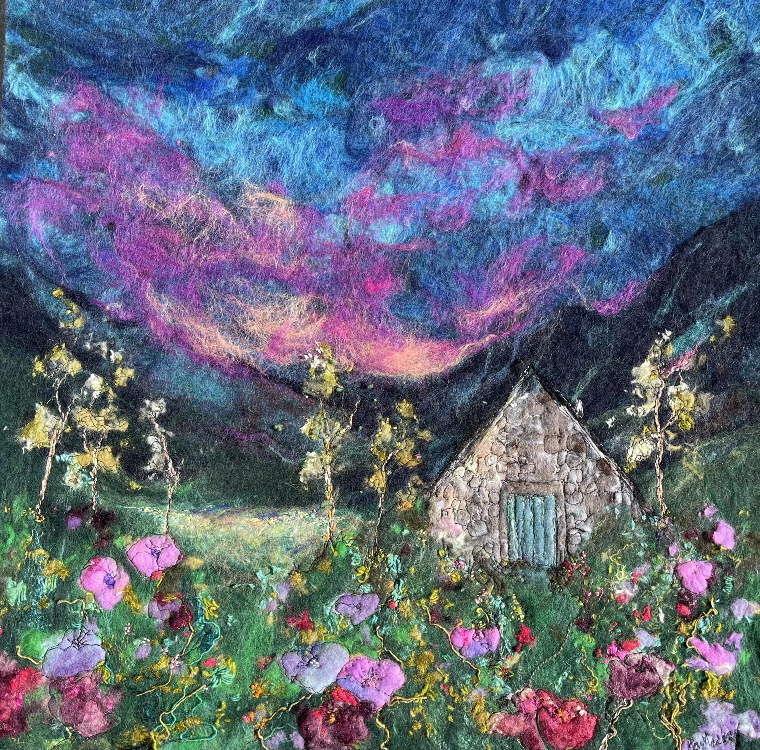 Highland Bothy and Loch Greeting Card